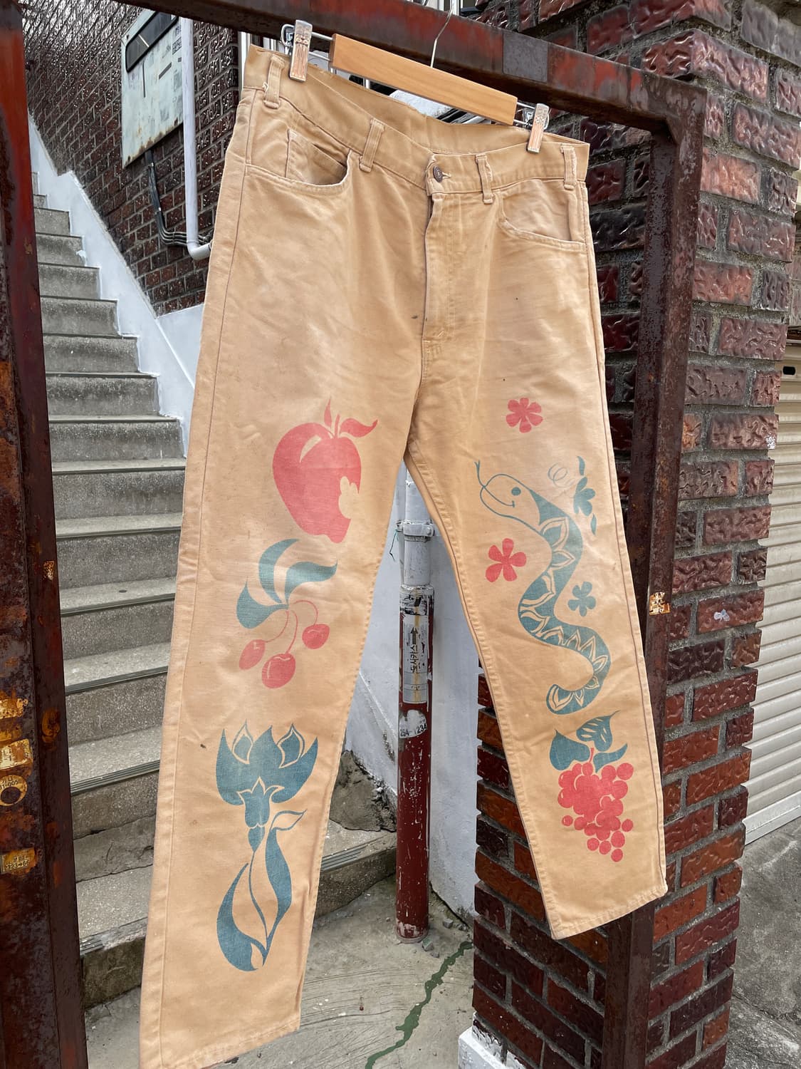 Rare!)60s LEVIS Crazy Legs Canvas Pants 상품이미지1