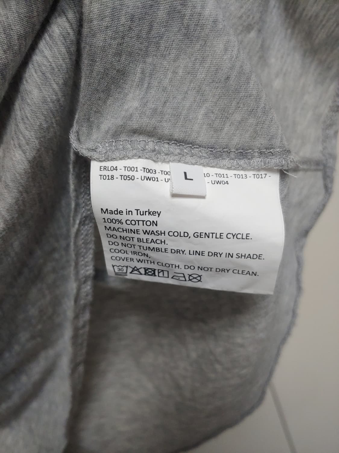 [L] ERL 베니스 반팔 티셔츠 그레이 상품이미지7
