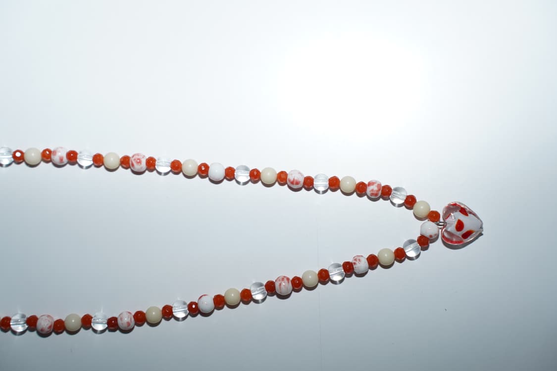 Red dot necklace 레드 닷 비즈 목걸이 상품이미지3