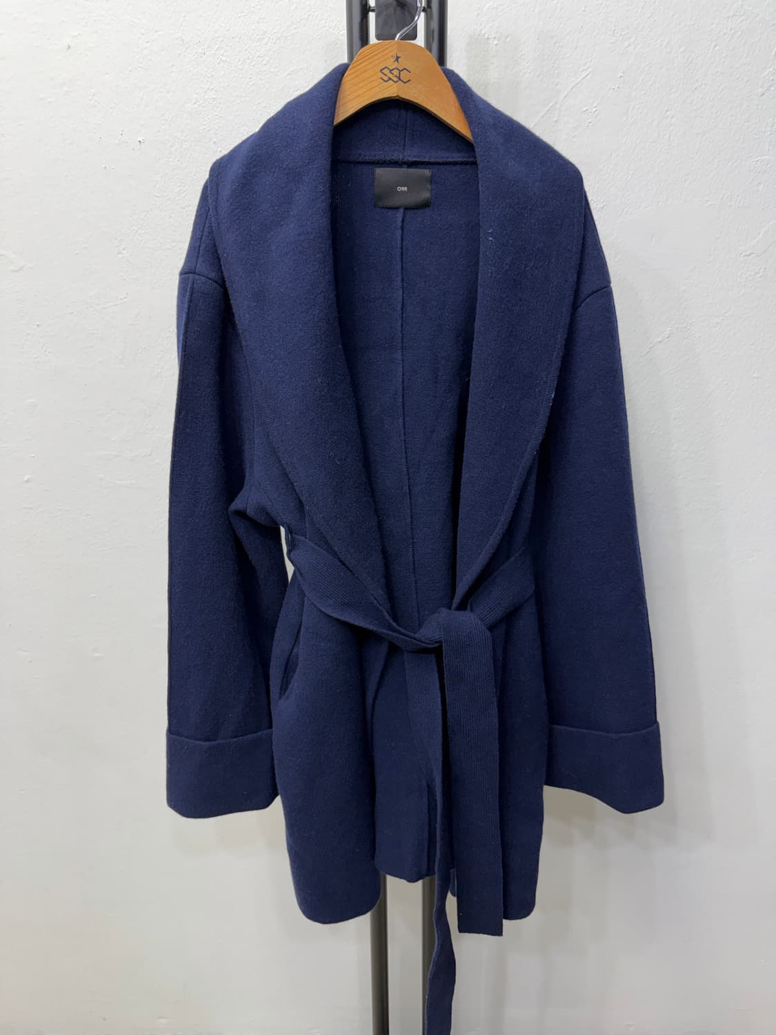 새제품) ORR 오르 네이비 캐시미어 로브 코트 S 상품이미지1