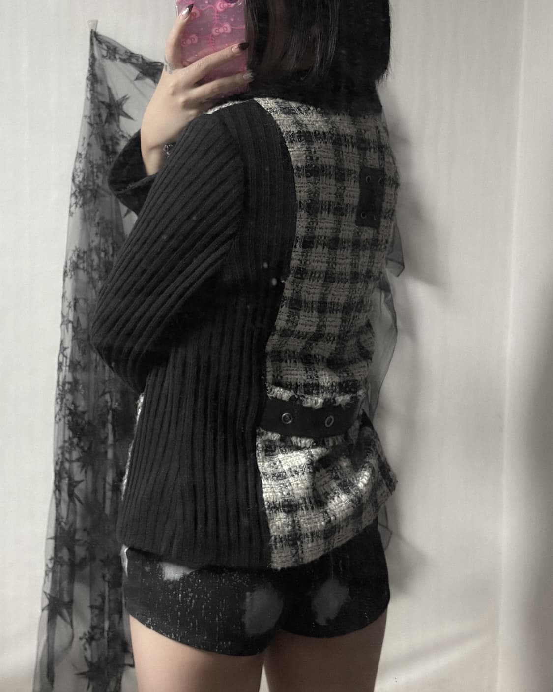 펑크 y2k 버클 포인트 니트 자켓  상품이미지3