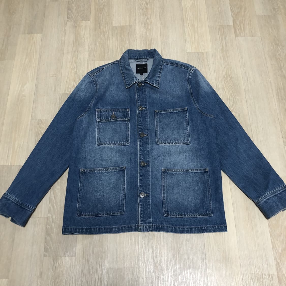 (L) 지오다노 GIORDANO 프렌치 데님 워크 자켓 상품이미지1