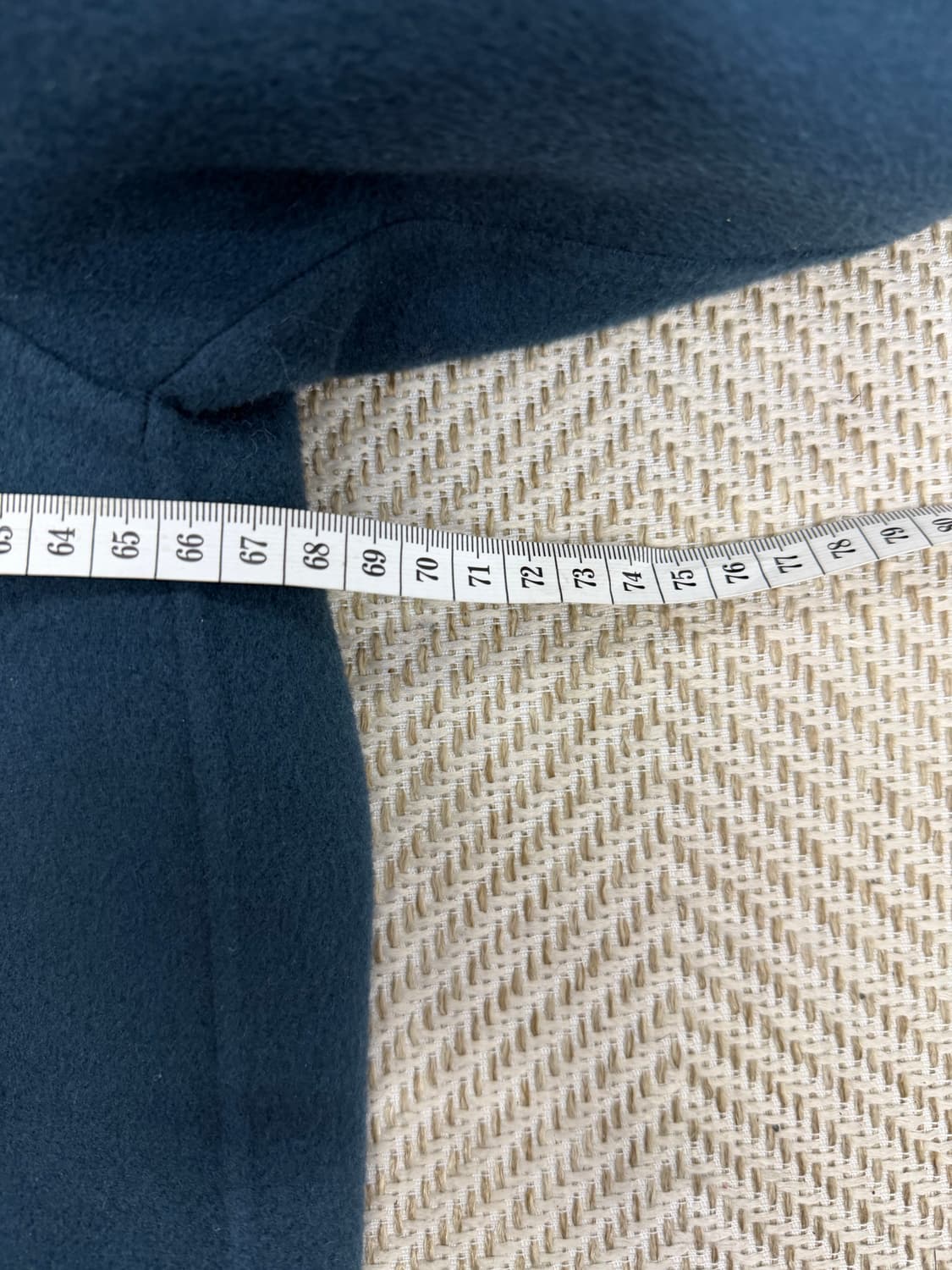 정품) 시스템 한섬 블루 오버사이즈 숏 코트 자켓 82 상품이미지8