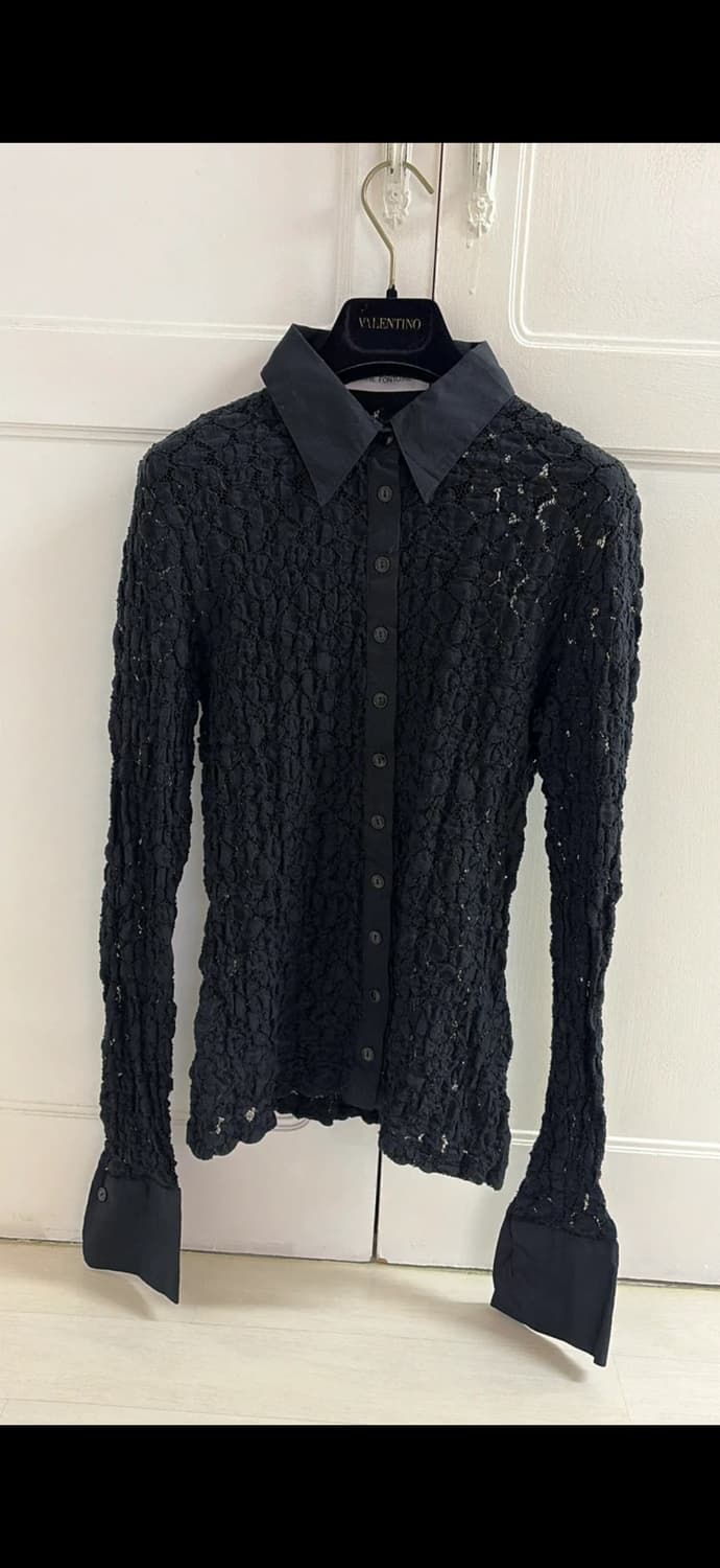 안느퐁텐 블랙 플리츠 블라우스44,55 정품 상품이미지3