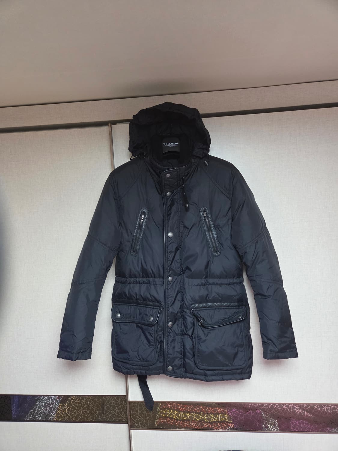 플레이보이 골프소가죽배색 구스패딩100 상품이미지1