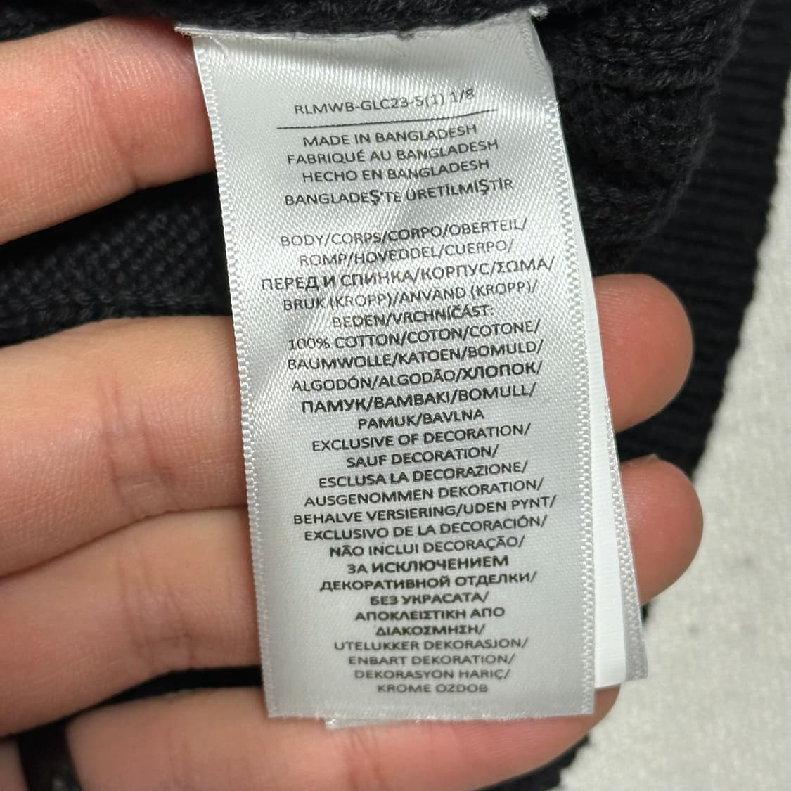 M 폴로랄프로렌 여성용 블랙 브이넥 케이블 니트 상품이미지5