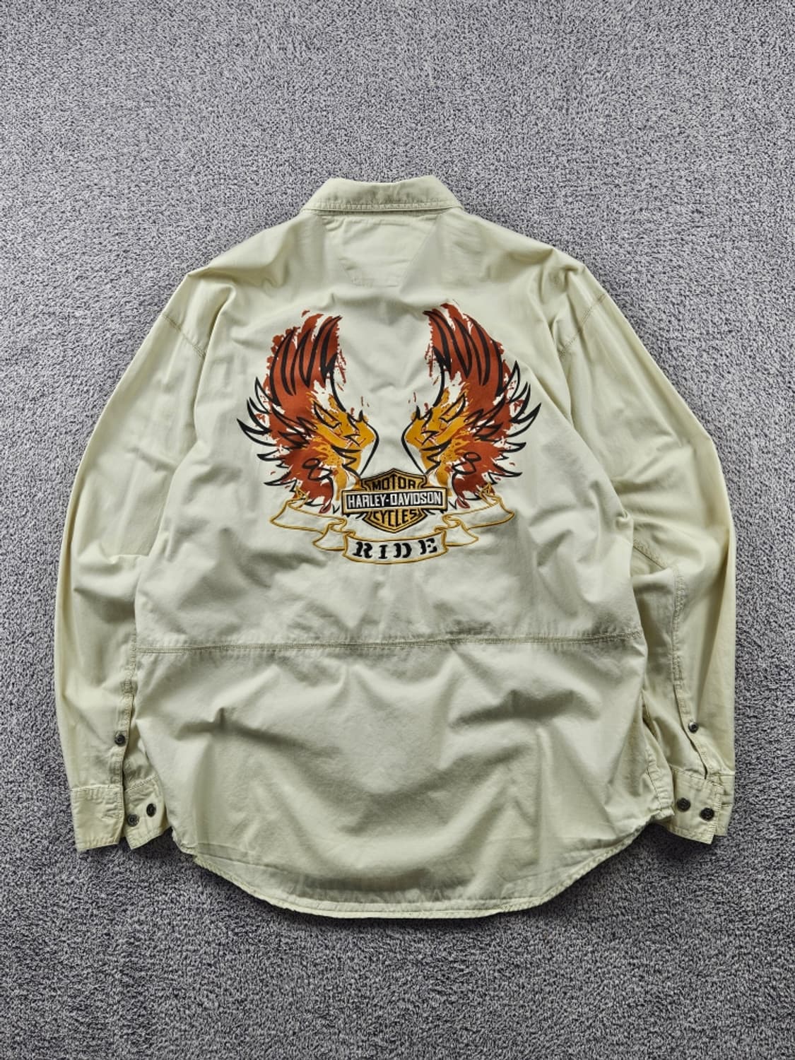 할리데이비슨 플레임 로고 바이커 셔츠 ( L ) / 10712 상품이미지1