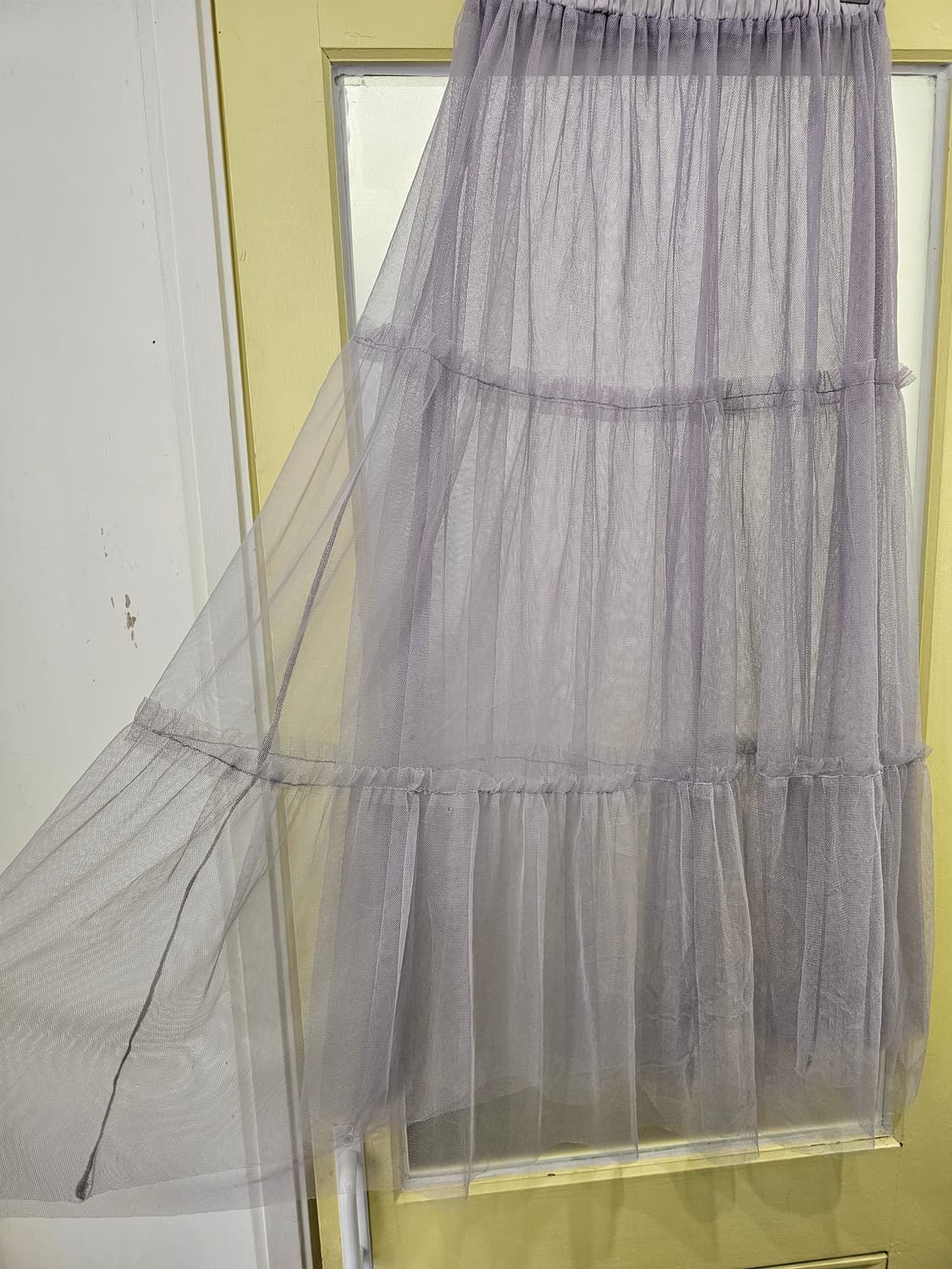 라이트그레이 캉캉 시스루 튤 스커트 상품이미지4