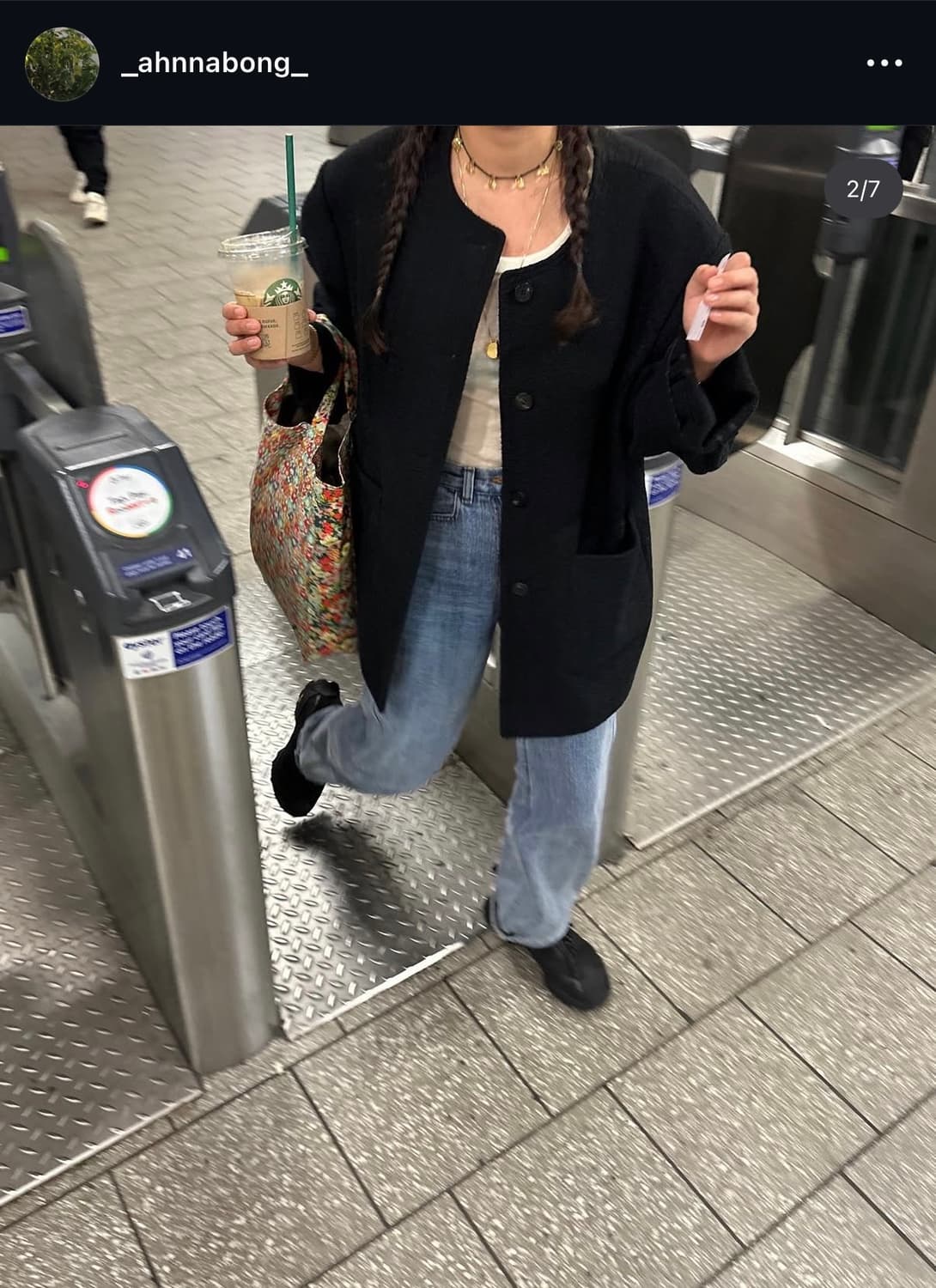 에토스 트위드 자켓 블랙 상품이미지2