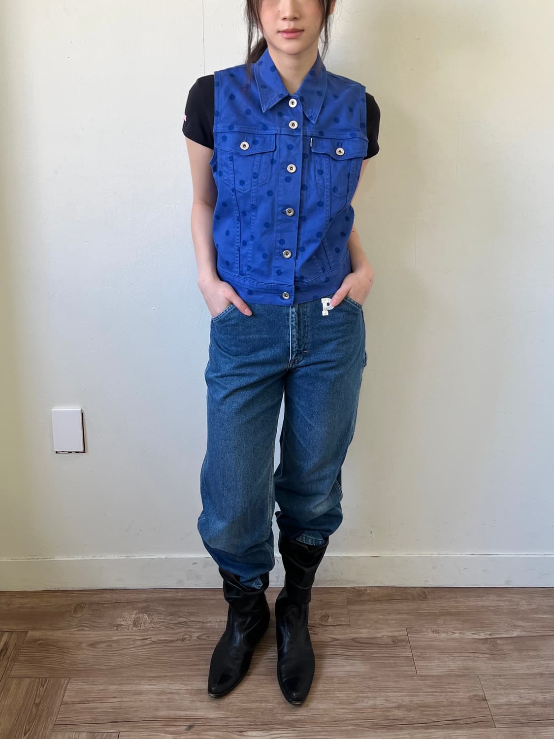 리바이스 도트 베스트 자켓 상품이미지8