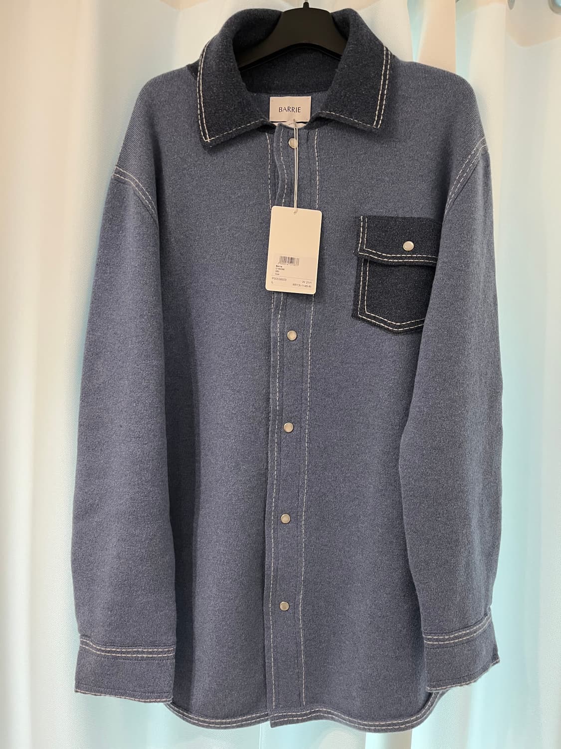 (새상품) 지디 샤넬 베리 Barrie 캐시미어 코튼 오버셔츠 L 상품이미지2