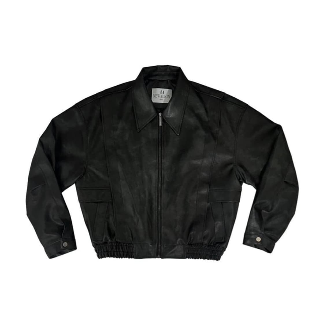 뉴얼린 레더자켓 블랙 상품이미지1