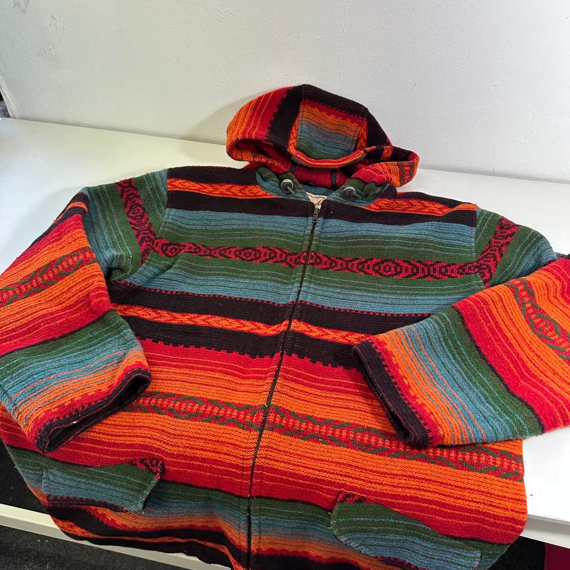 L 울리치 USA 패턴 후드 울자켓 상품이미지5