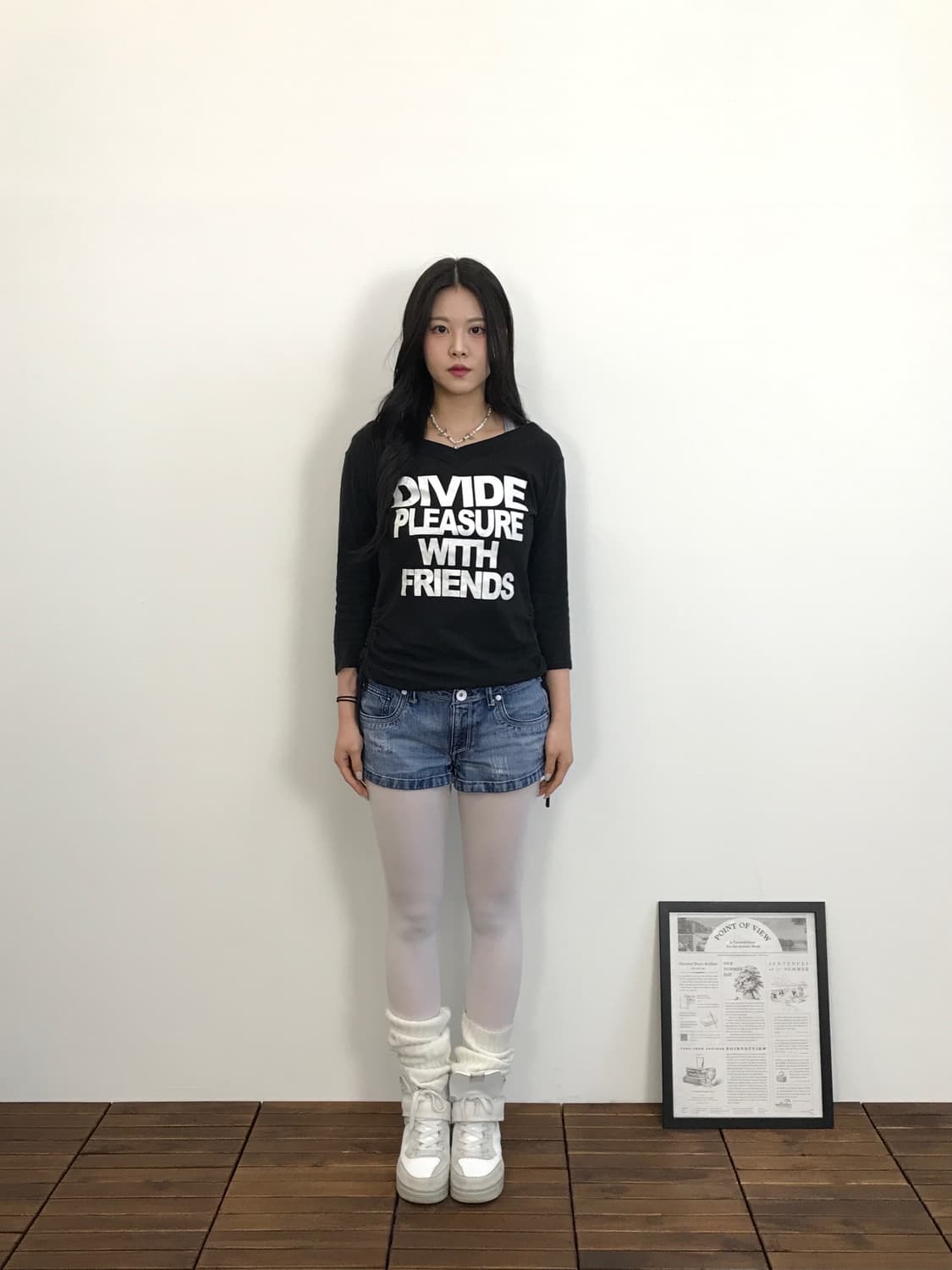 Jpn Y2k Black Lettering Graphic Tee 상품이미지1