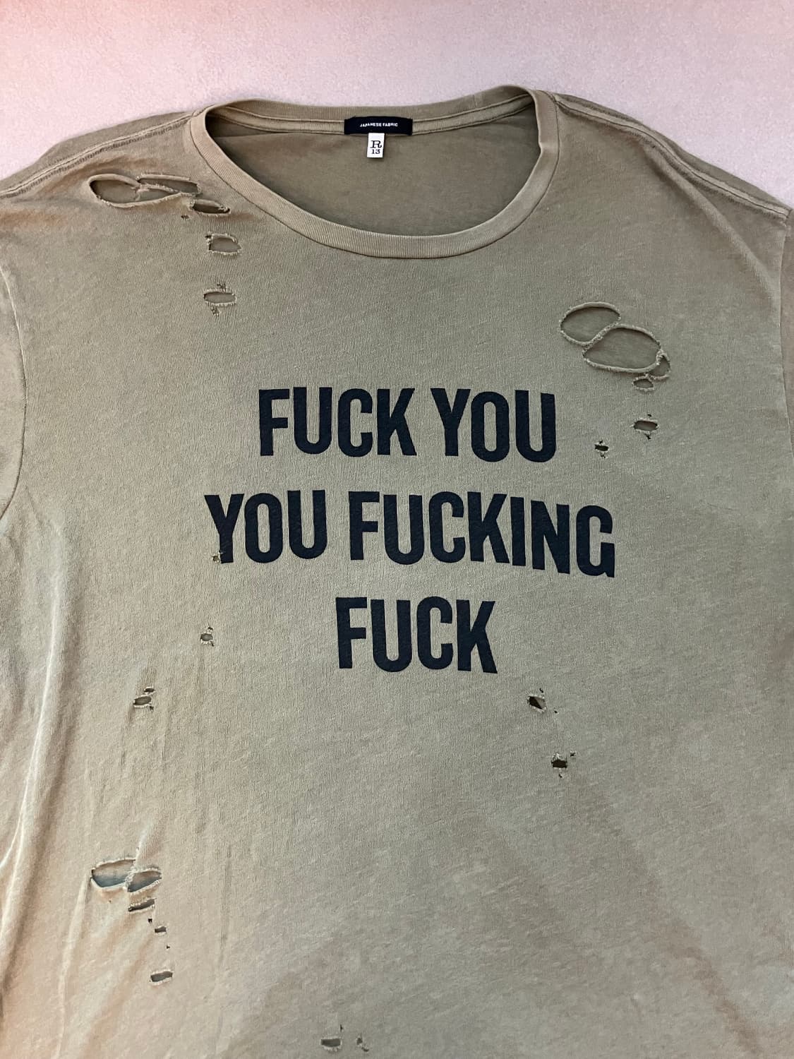 R13 fuck you distressed T shirts  상품이미지10