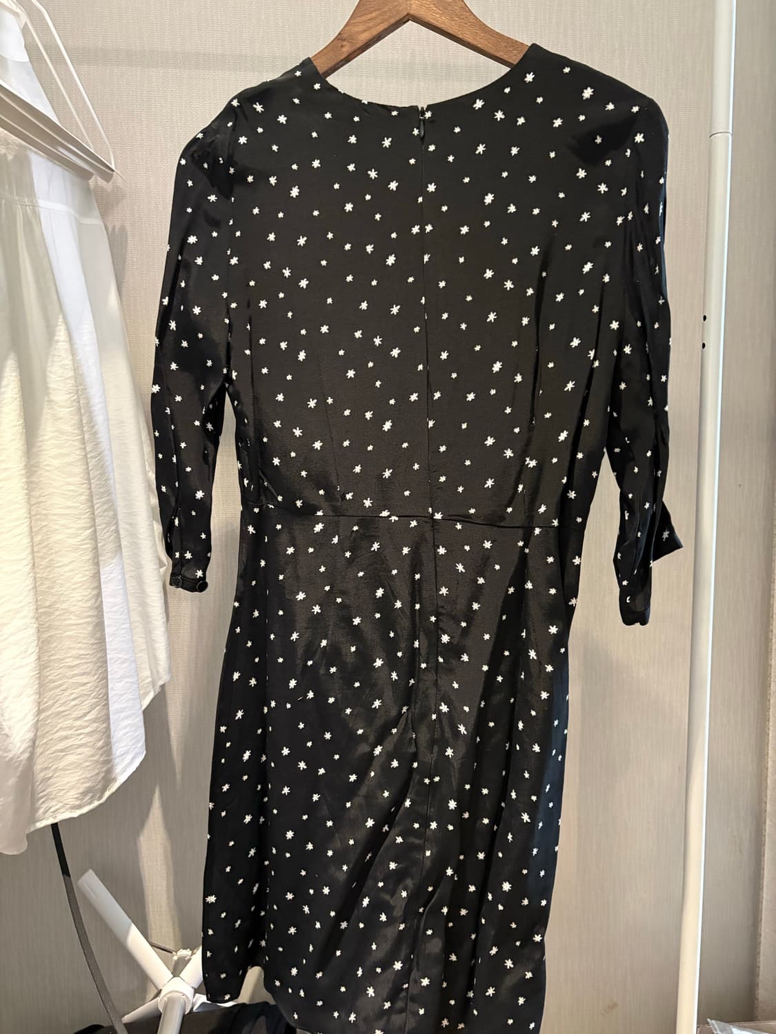 소매 7부 미디원피스 상품이미지3