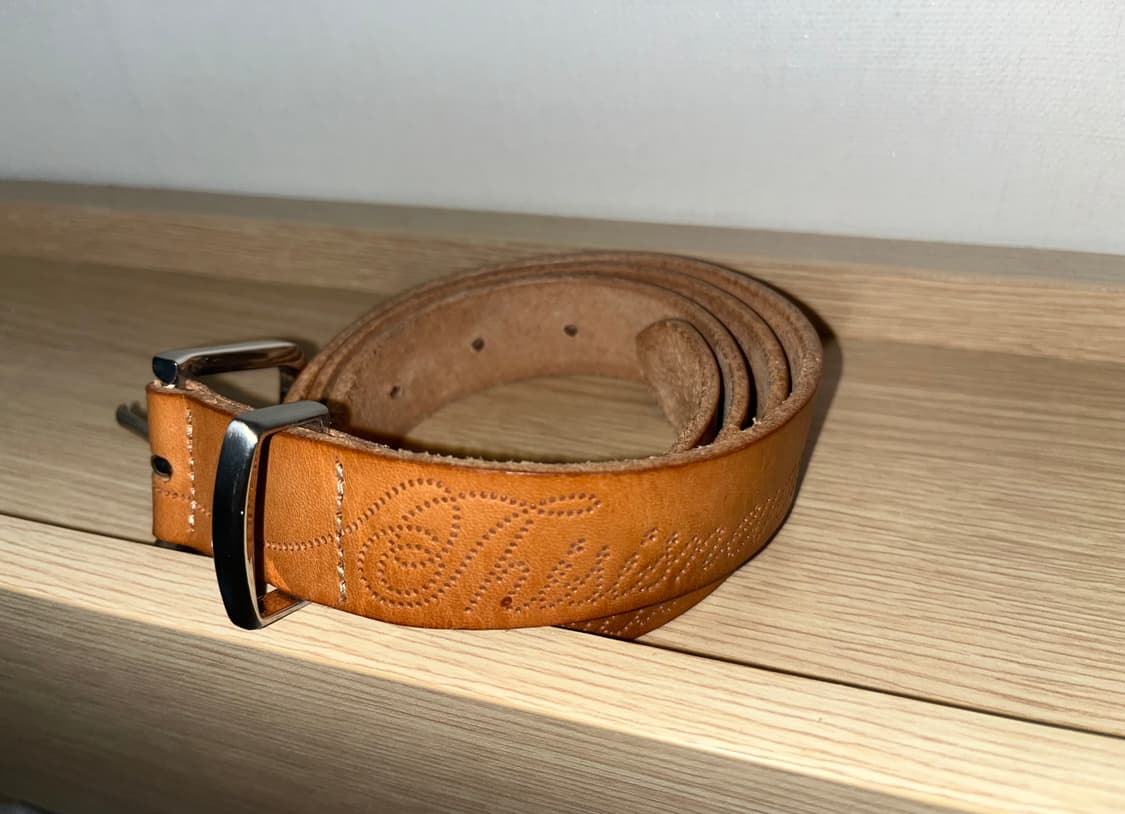 디스이즈네버댓 Dot Leather Belt Beige 상품이미지3