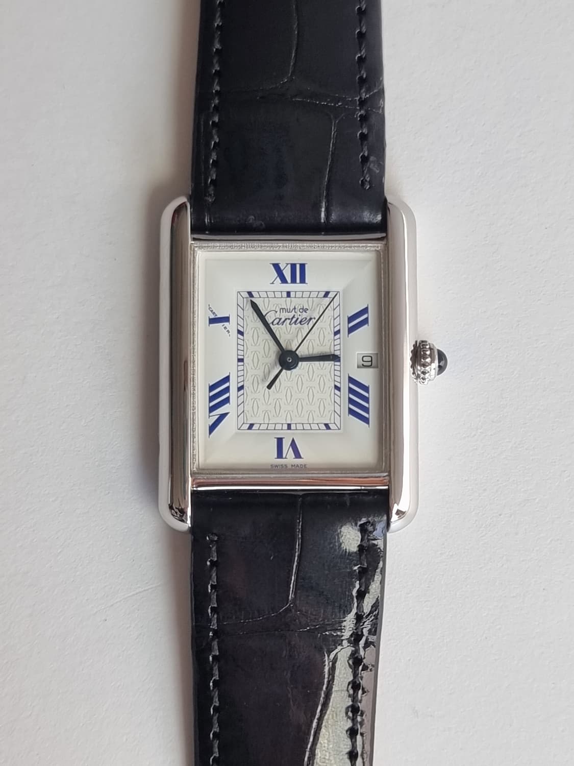 까르띠에 빈티지 탱크머스트 XL 짝수로만 다이얼 디버클 시계 (남녀 공용 상품이미지1