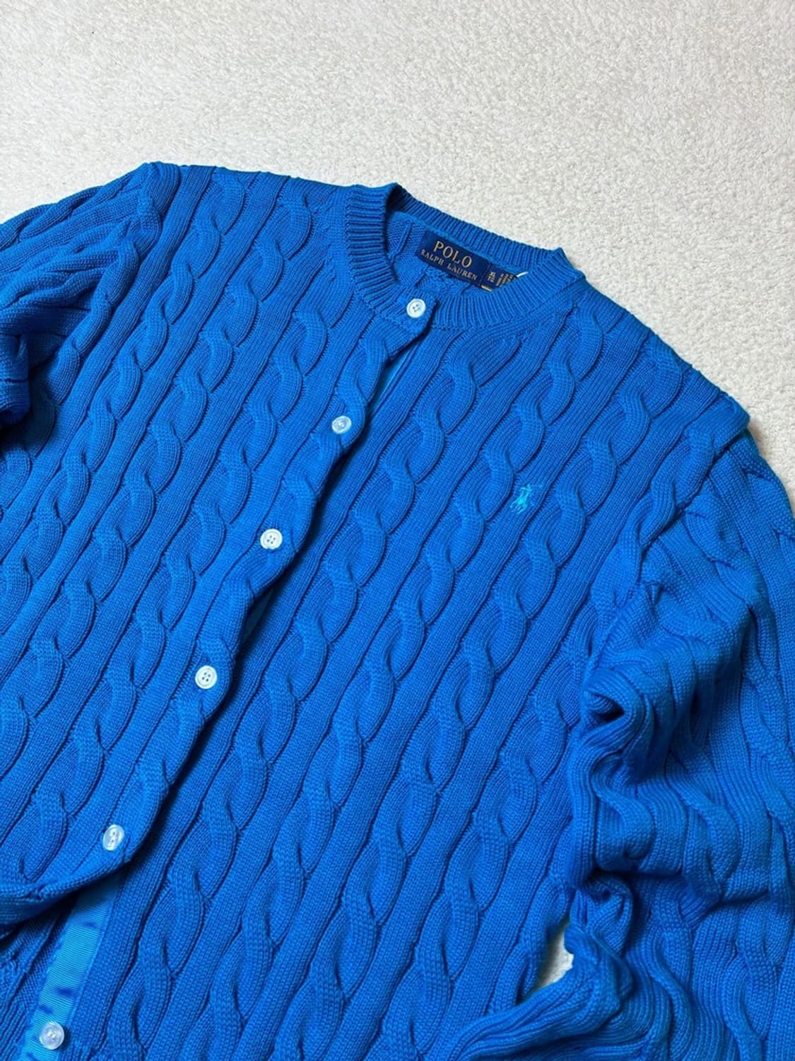 폴로 랄프로렌 신형 큐알 꽈배기 니트 가디건 PN6503 상품이미지2