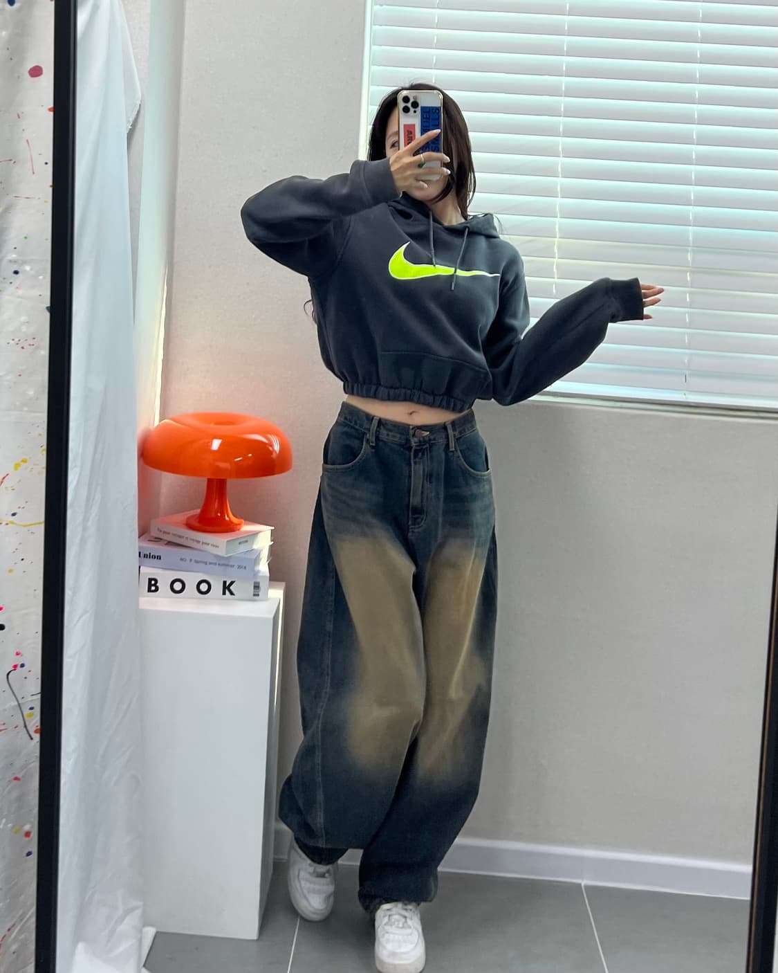 (WOMEN)나이키 크롭 후드-M1361 상품이미지2