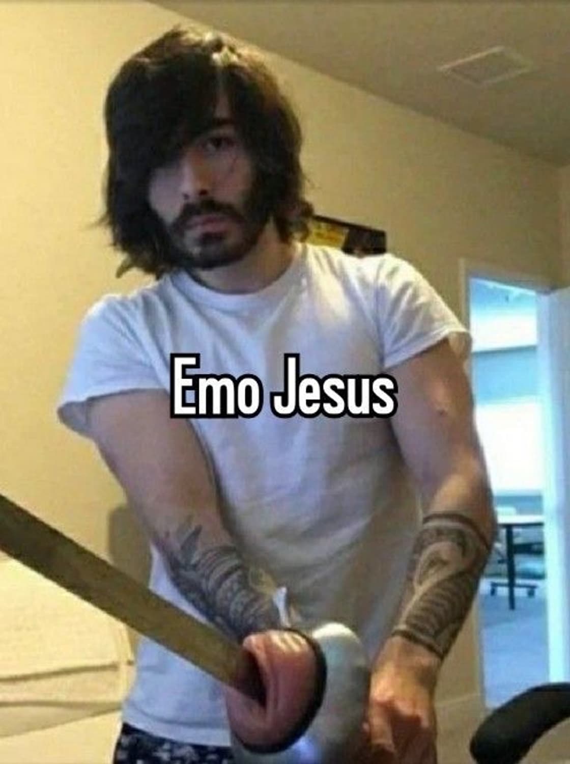 [M] 슈프림 미첼 & 네스 카모 로고 바시티 자켓 블랙 상품이미지1