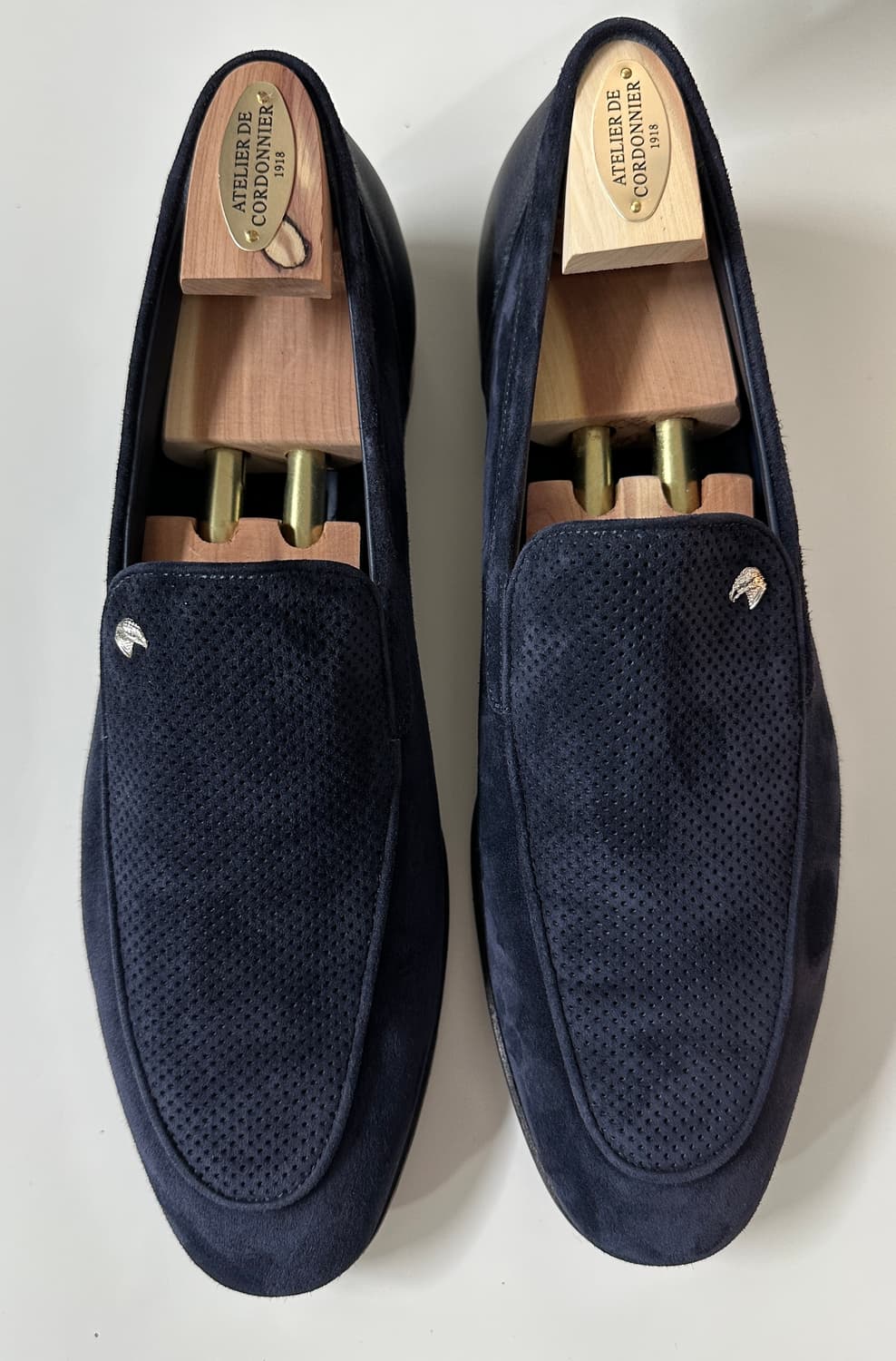 스테파노리치 송아지가죽 스웨이드 네이비 로퍼 상품이미지1