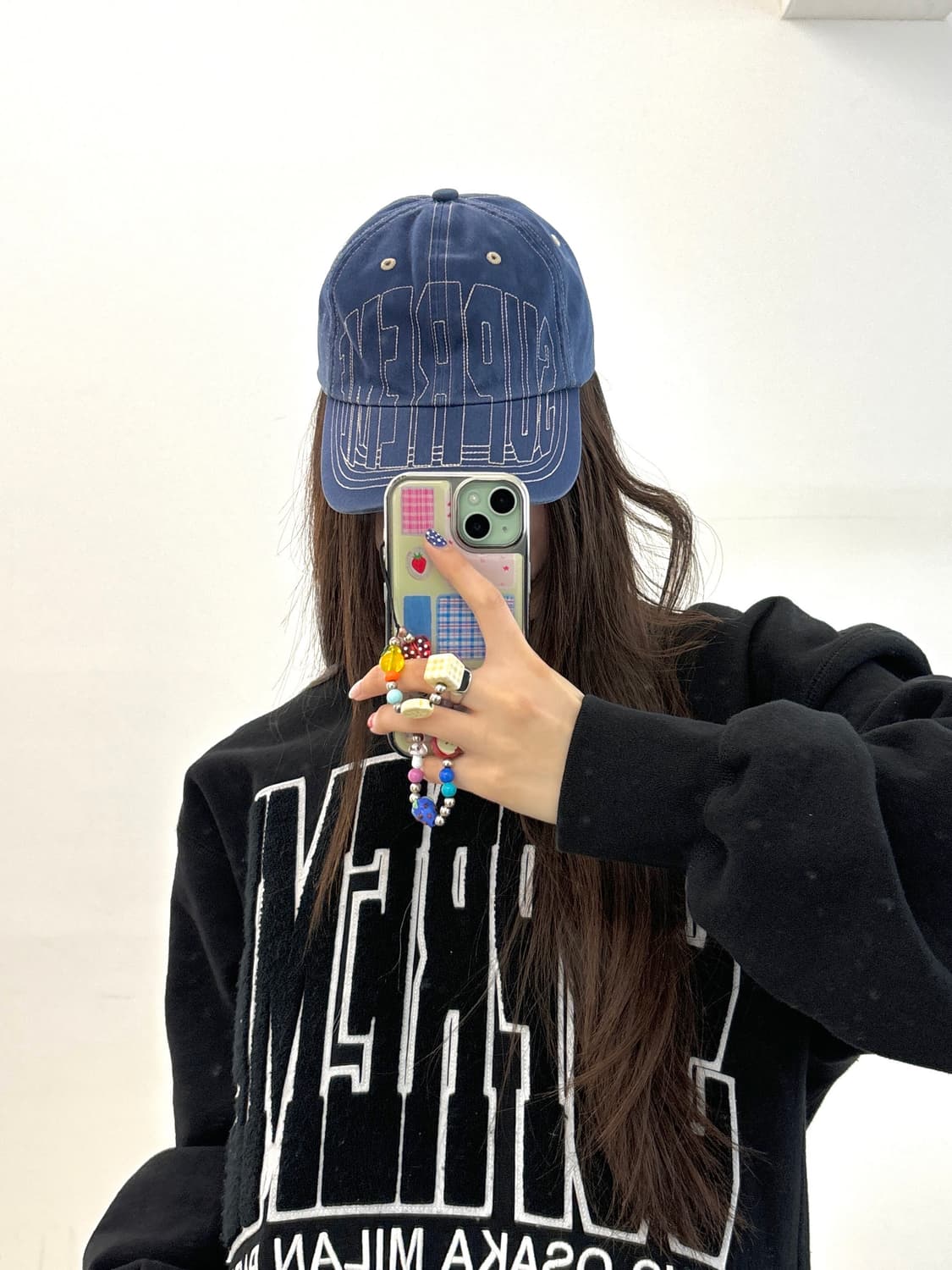 Supreme 스티치 로고 포인트 캡 상품이미지6