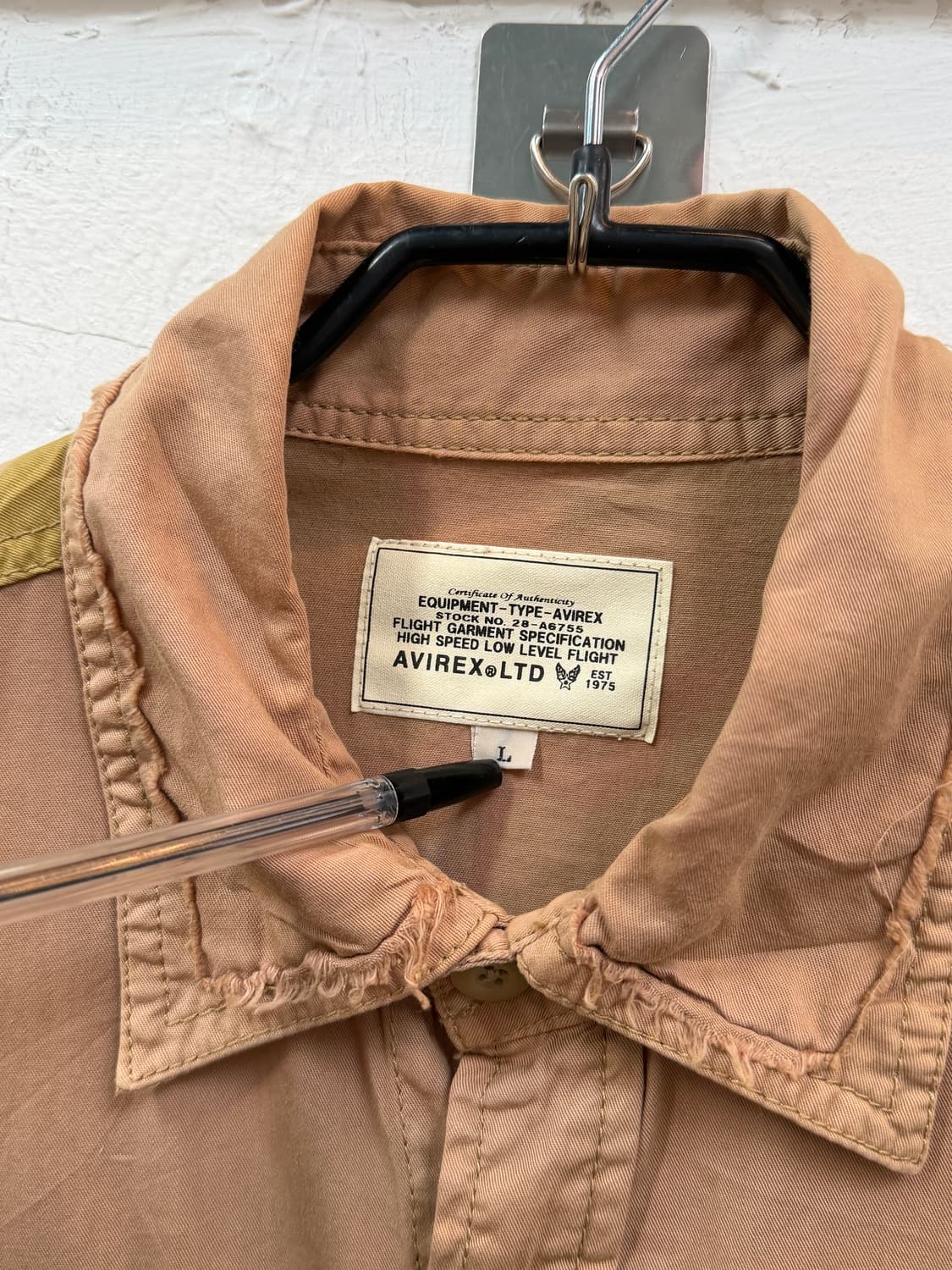 Avirex 아비렉스 카모플라쥬 베이지 셔츠 L 상품이미지2