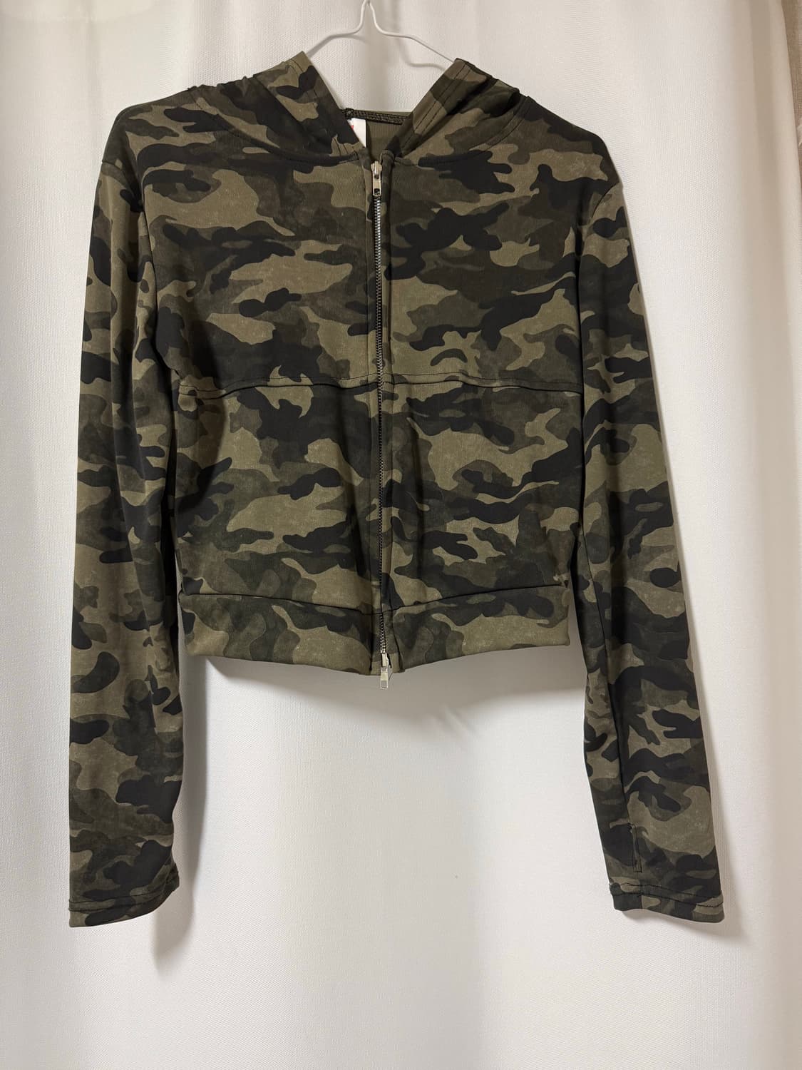 카모 크롭 후드집업 상품이미지1