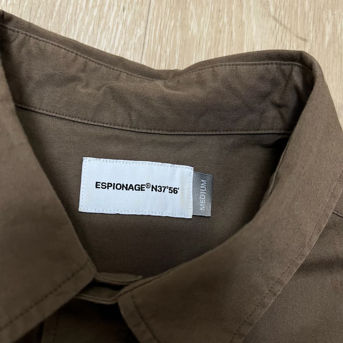에스피오나지 자수 로고 포켓 셔츠 [브라운] M/95 상품이미지6