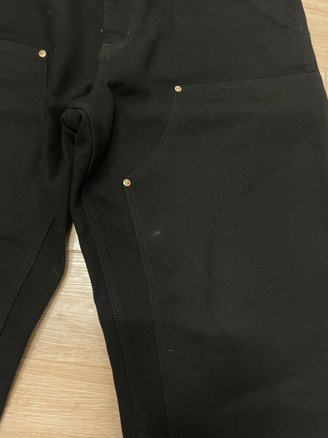 칼하트wip 더블니 팬츠 Black 상품이미지4