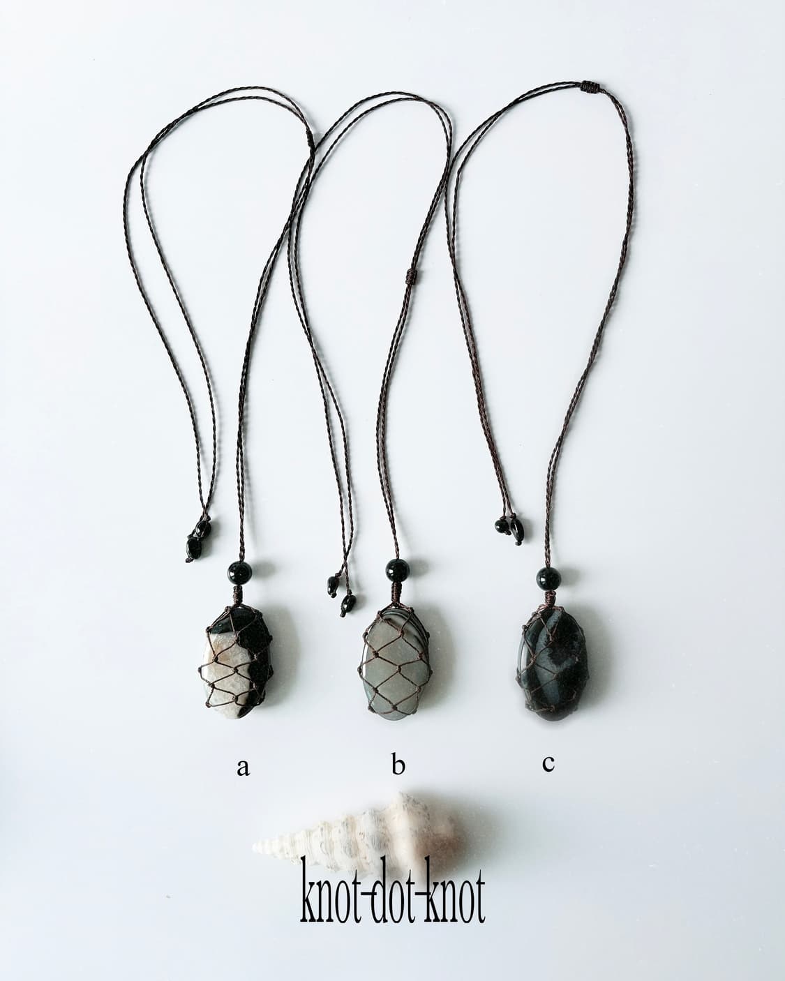 [knot•dot•knot] black agate necklace 상품이미지3