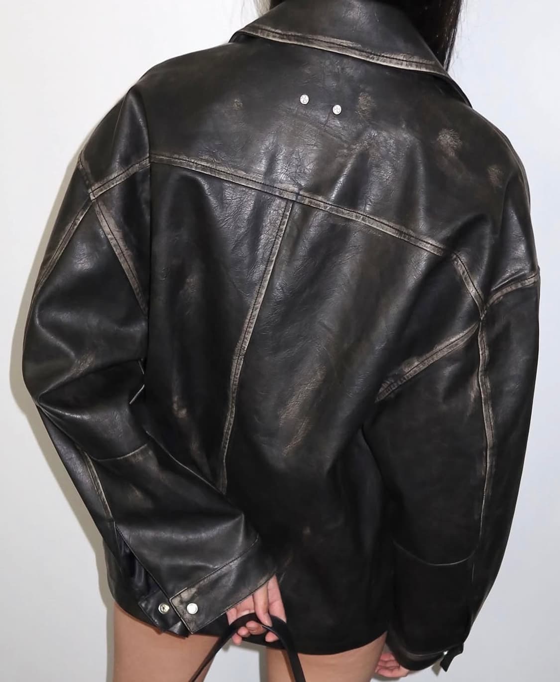 플리즈프로젝트 비건 레더자켓 상품이미지1