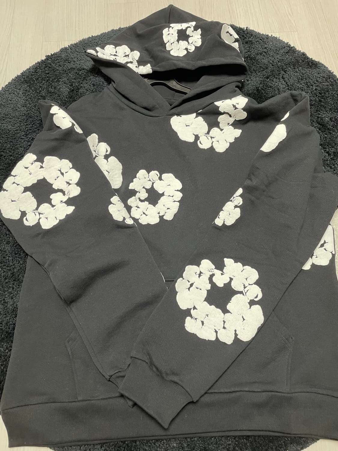 데님티어스 검정 후드티 XL 상품이미지1