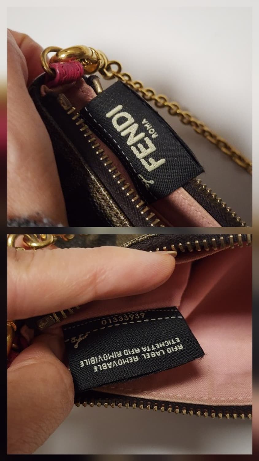 정품 펜디 FF 로고 바게트 미니 숄더백  상품이미지5