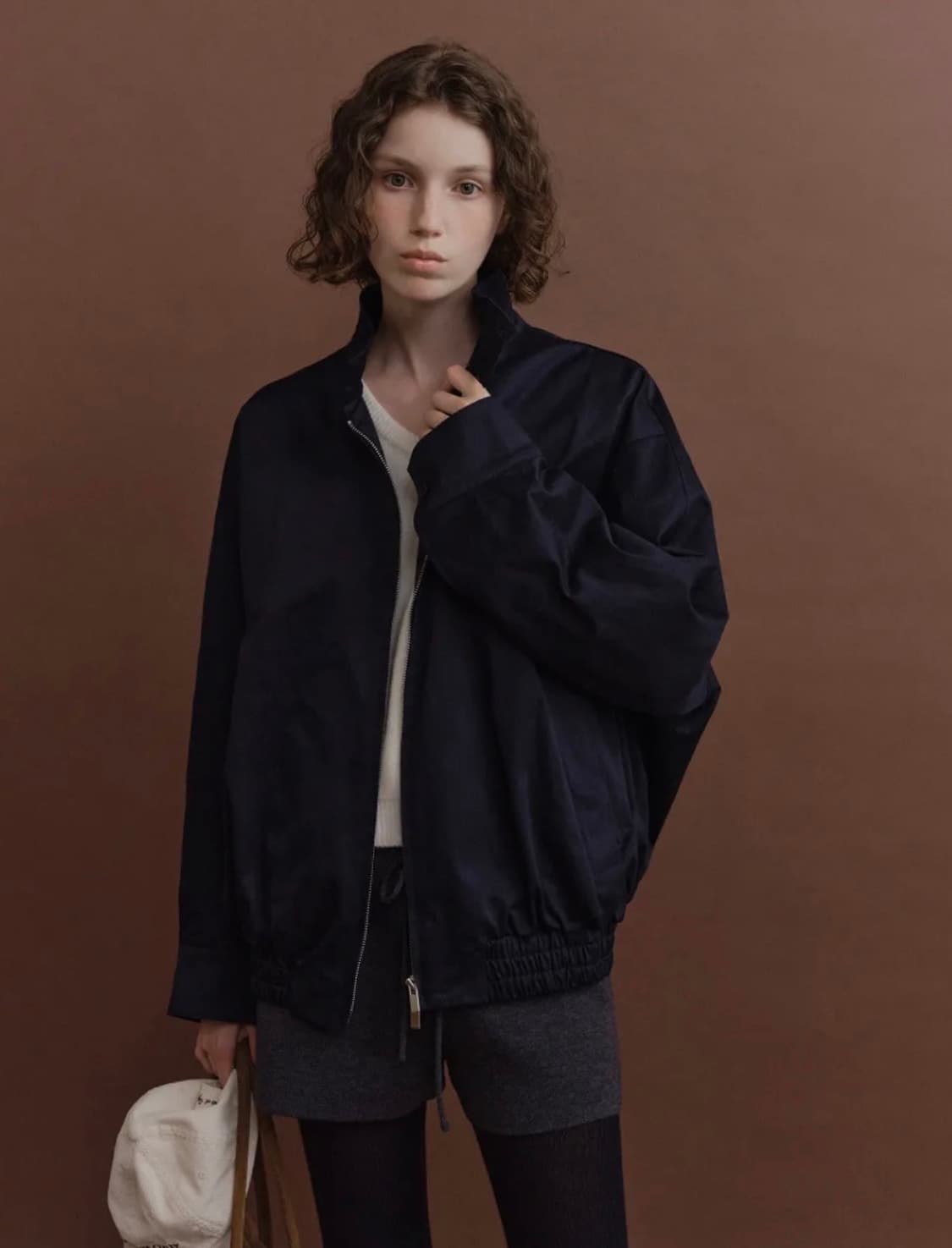 포유어아이즈온리 Taf Oversized Blouson (Navy) 상품이미지1