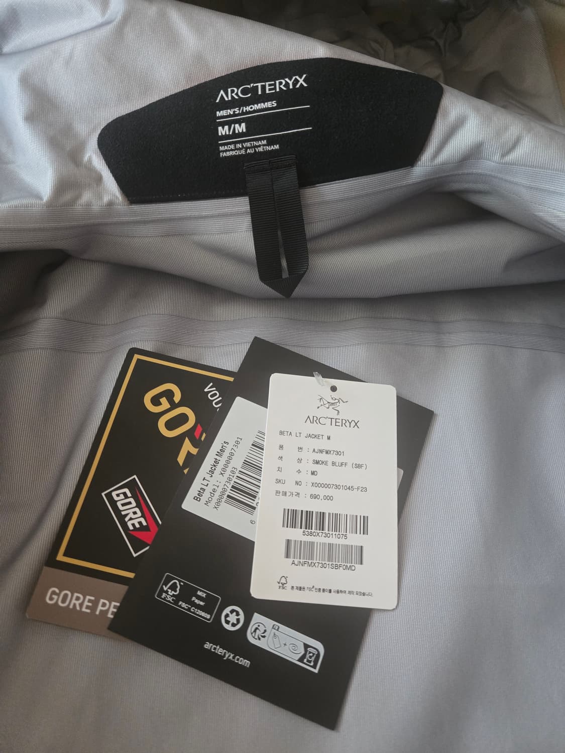 아크테릭스 베타 LT 자켓 M 스모크블러프 상품이미지4