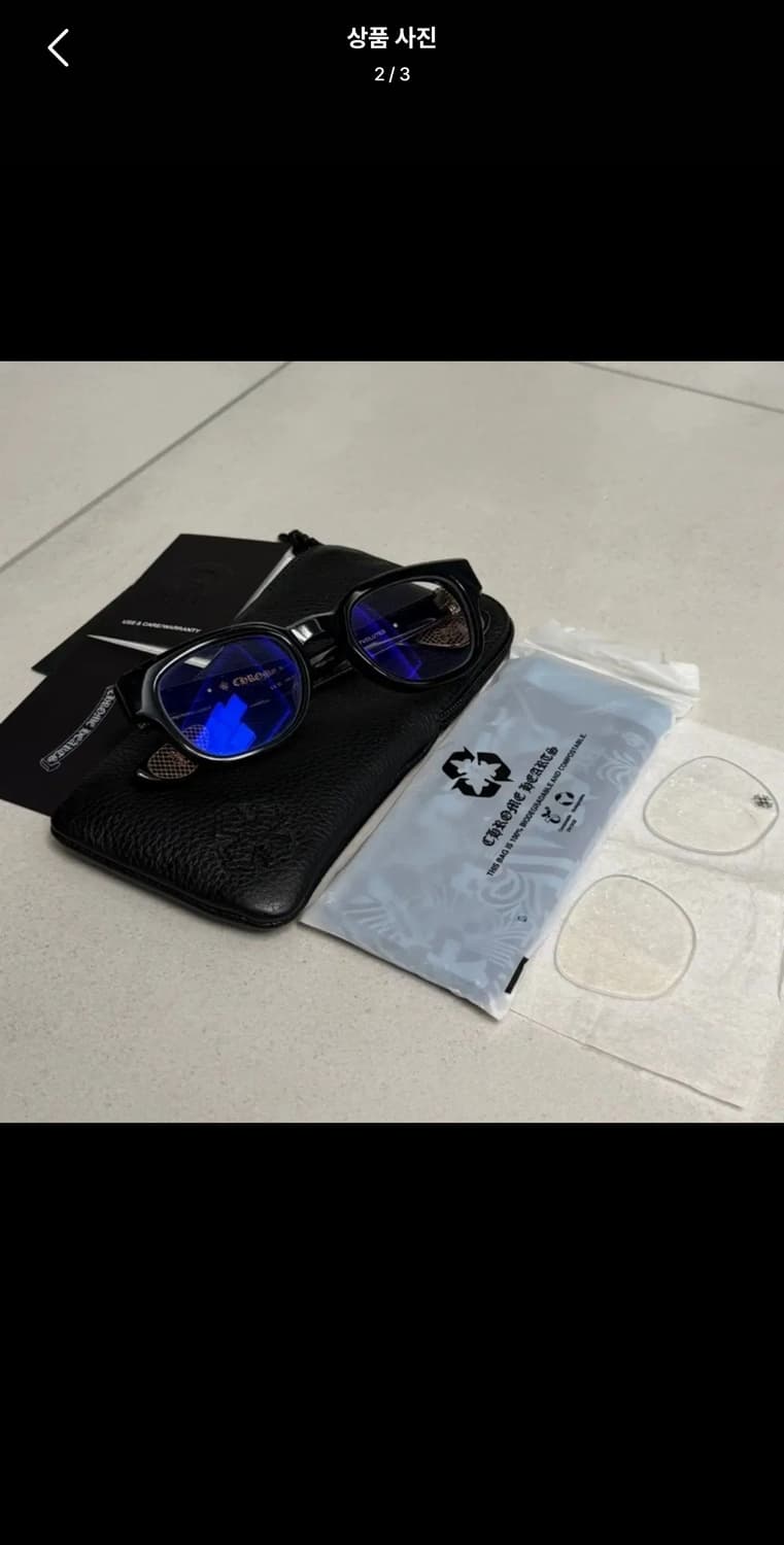 크롬하츠안경 컨볼루티드 블랙/골드 상품이미지2