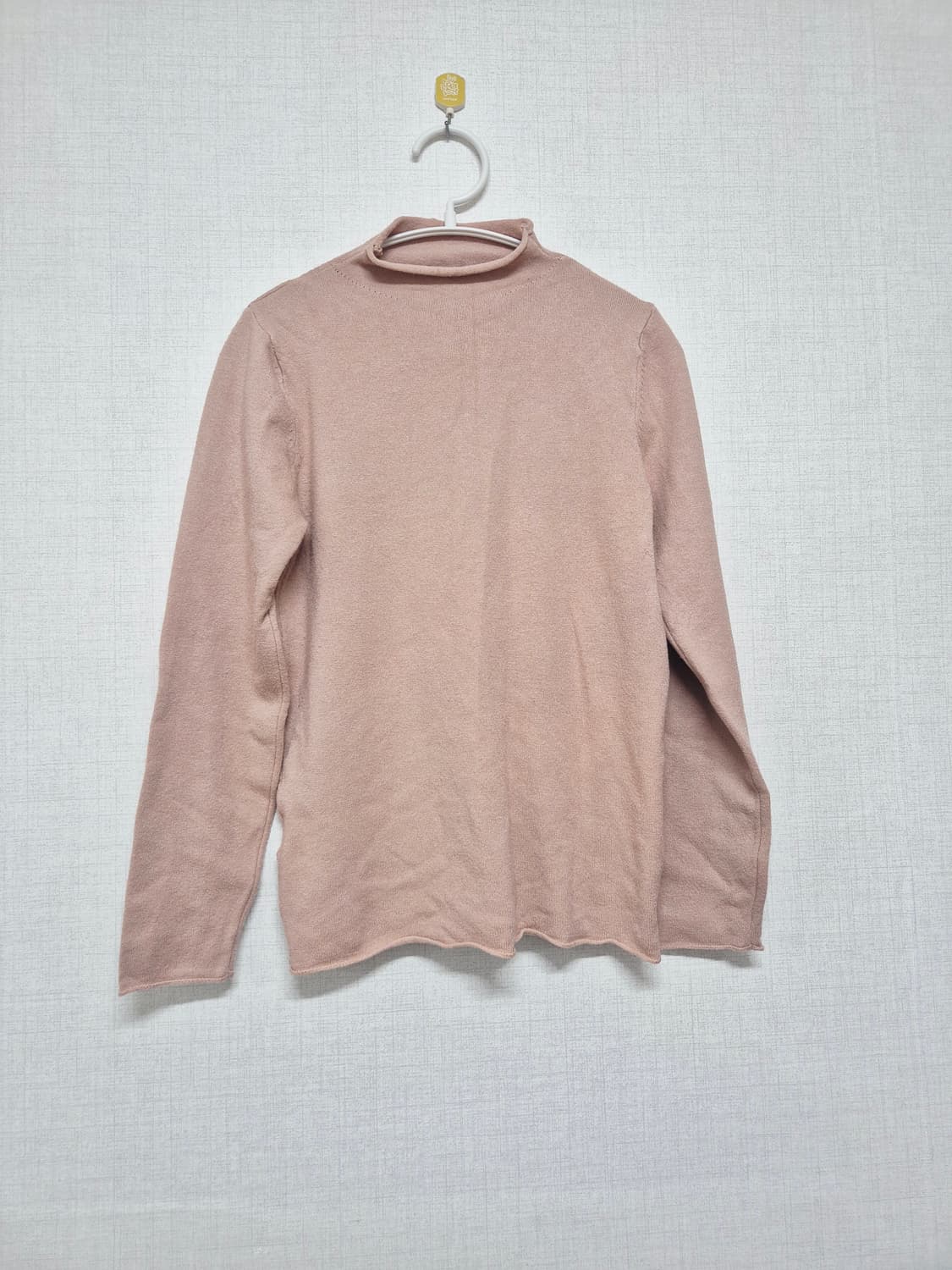 핑크 목폴라 니트 상품이미지1