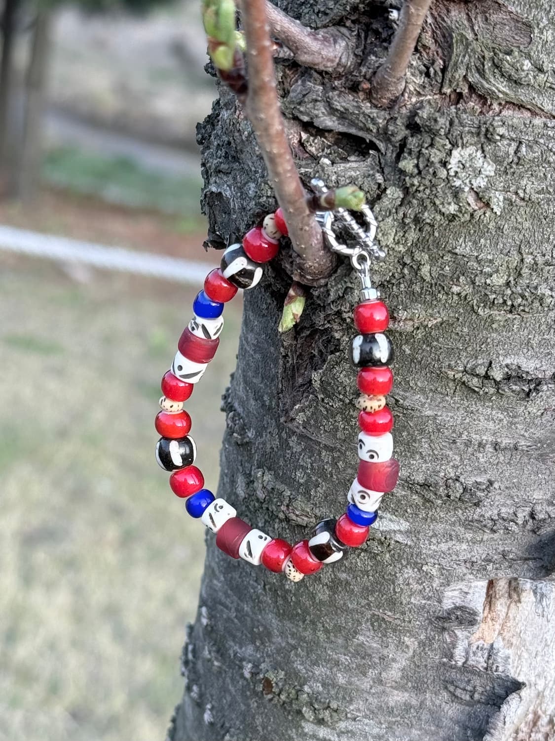 핸드메이드 빈티지무드 비즈팔찌 상품이미지1