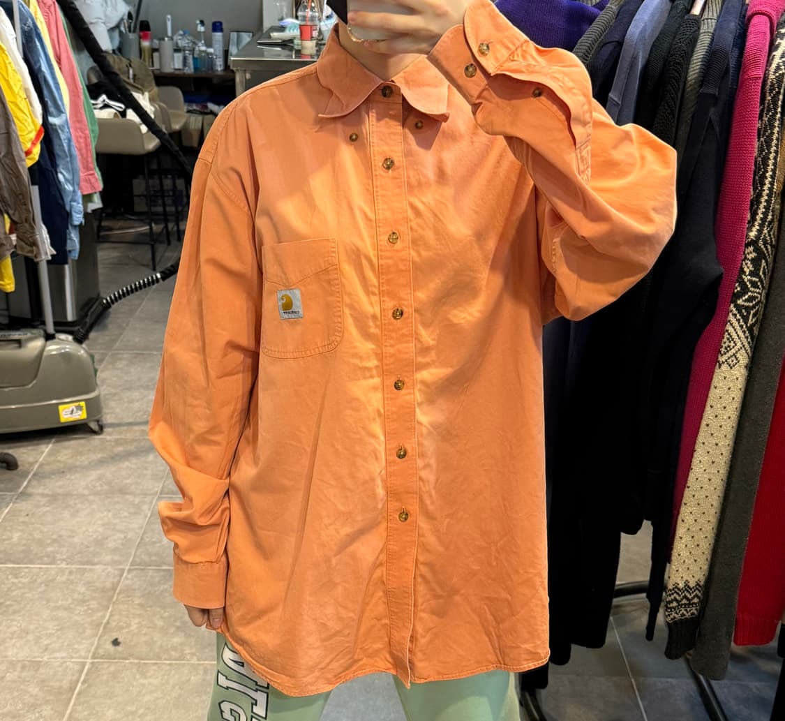 [NO.9] 칼하트 오렌지 긴팔셔츠 상품이미지1