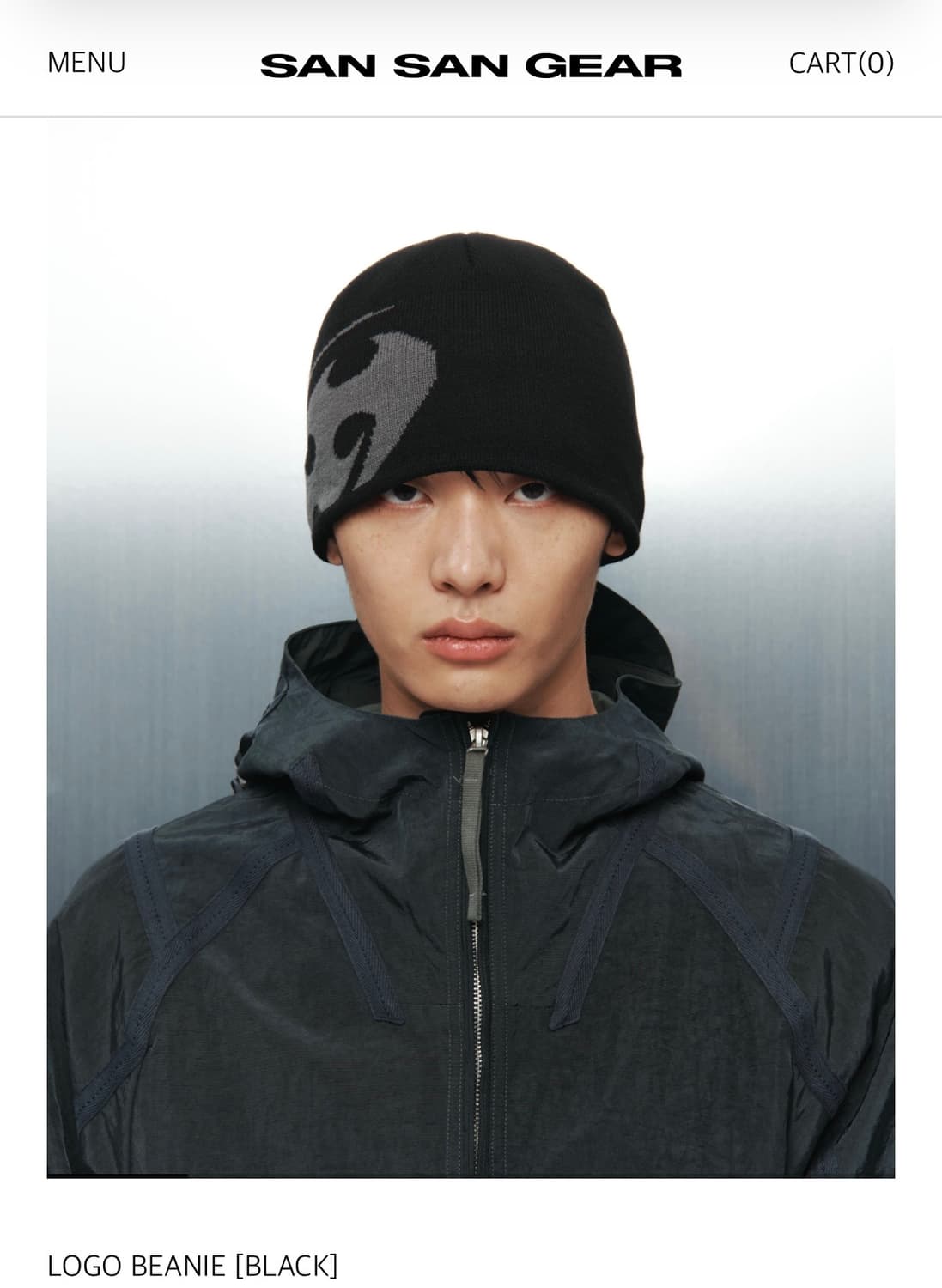 산산기어 비니 블랙 24fw 상품이미지2