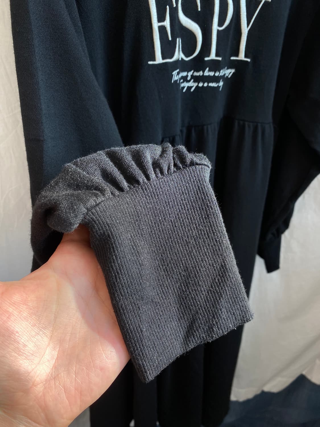 블랙 레터링 롱원피스(M) 상품이미지7