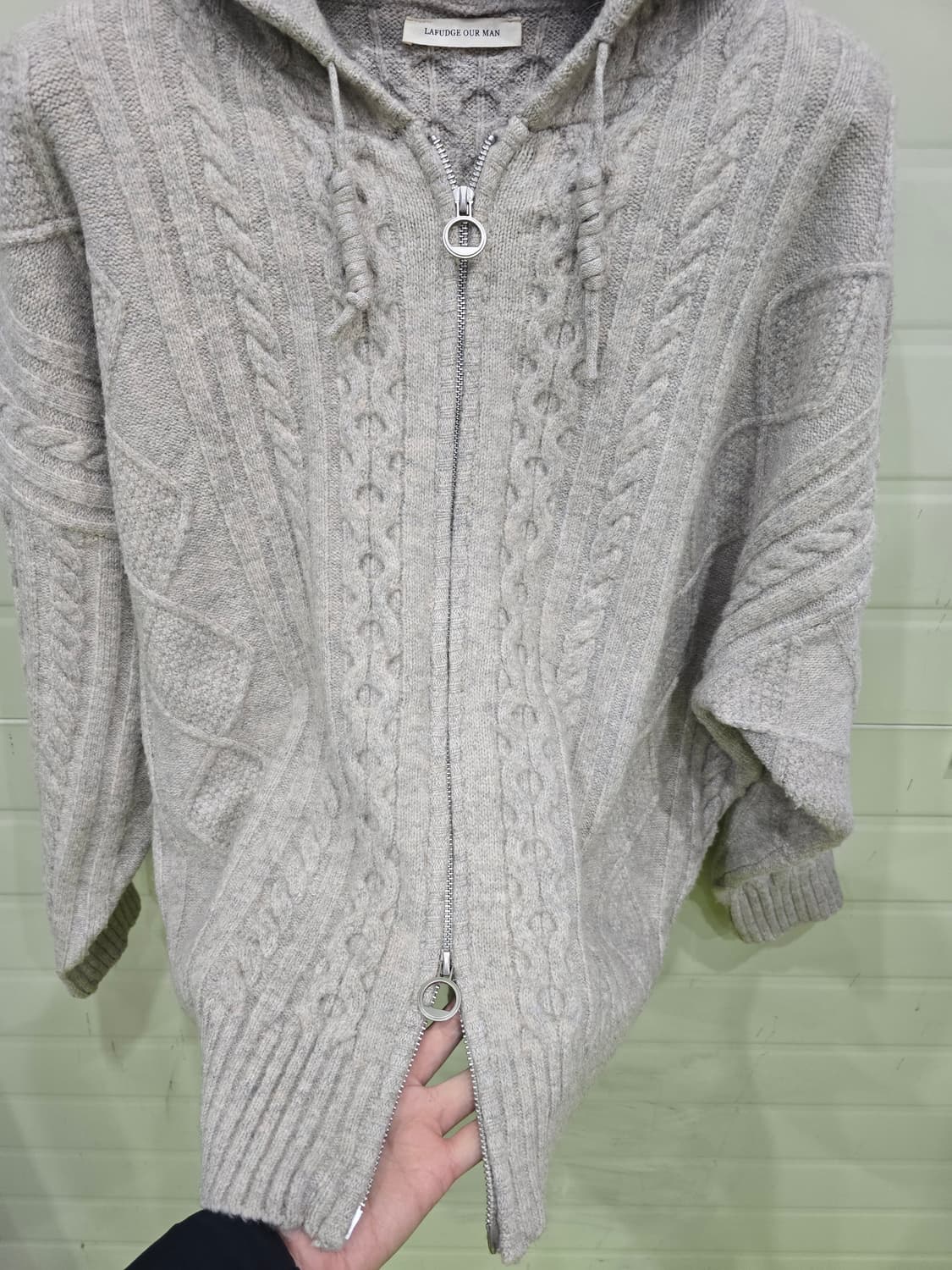 라퍼지스토어 케이블 후드 니트 집업 M 상품이미지7