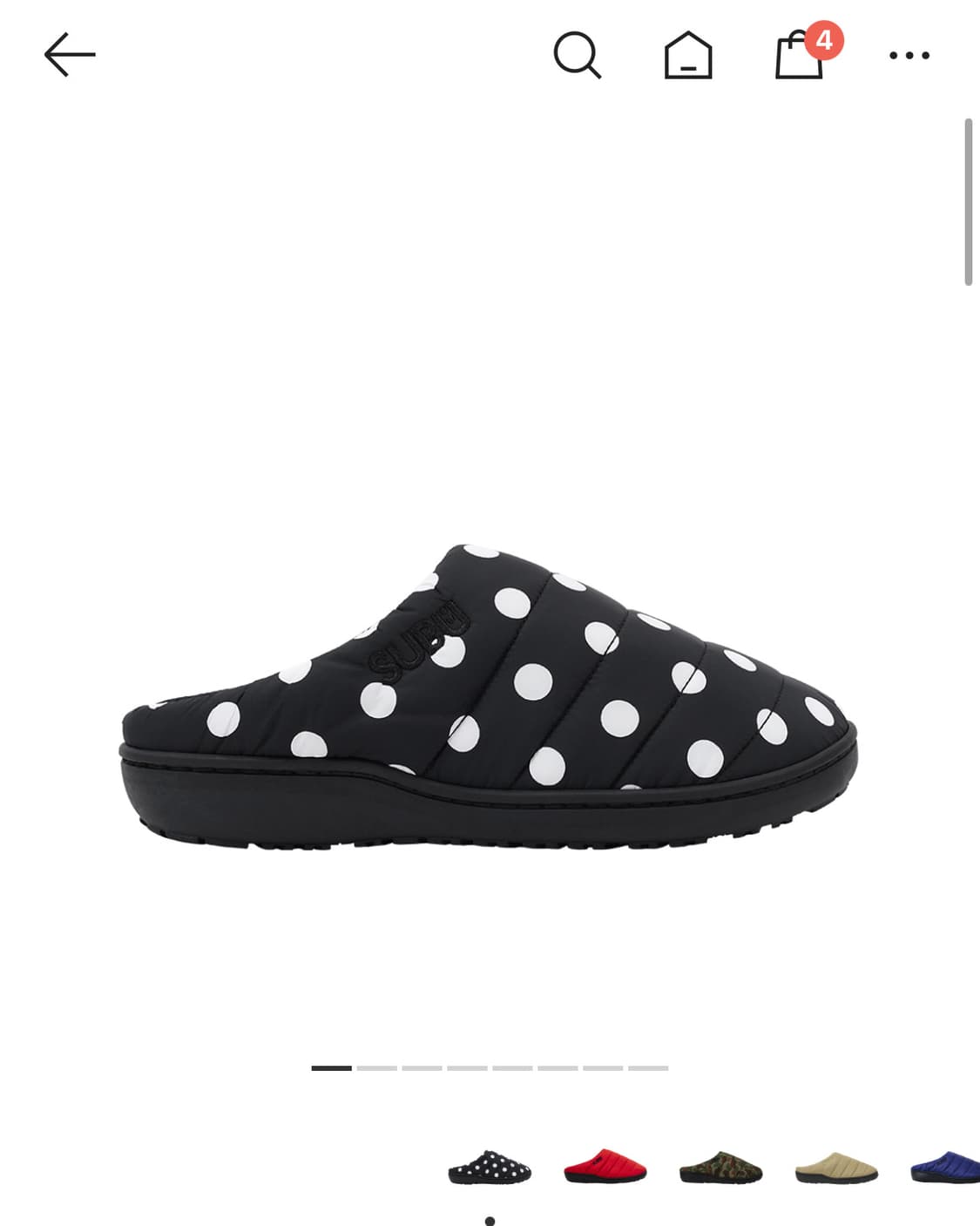 [0] 스부 도트 패딩 슬리퍼 상품이미지1