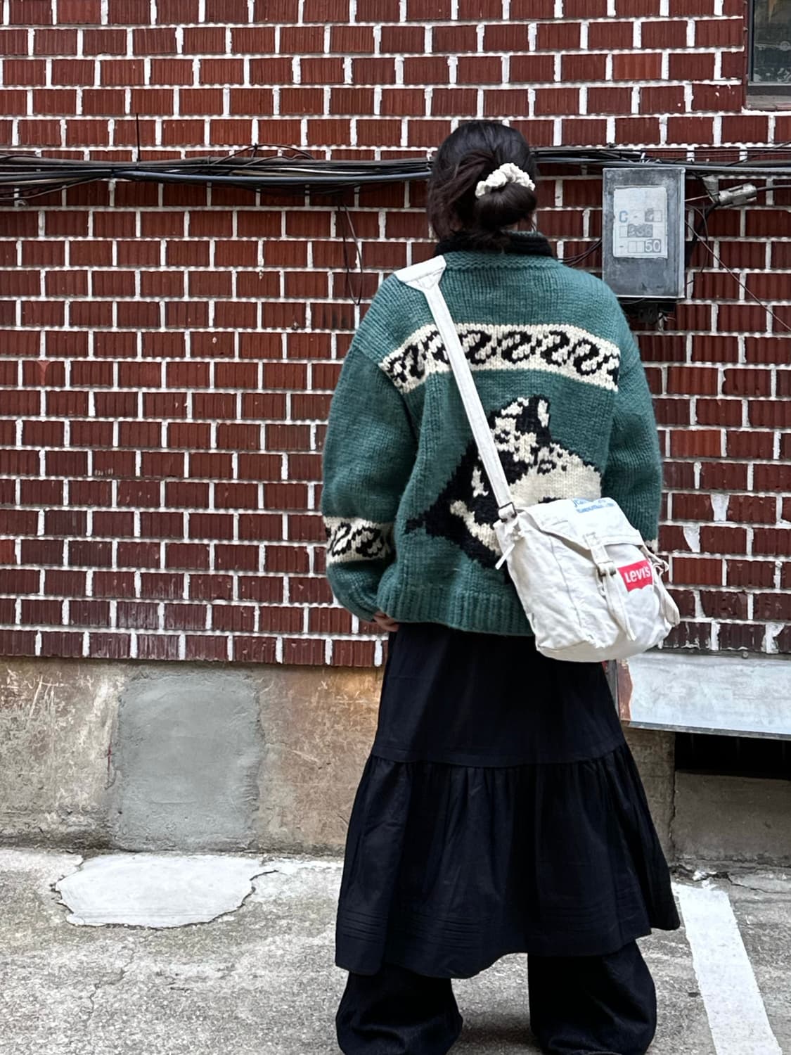 카나타 코위찬 니트 얼스뮤직 폼폼니트 레이어드 코디세트 상품이미지3