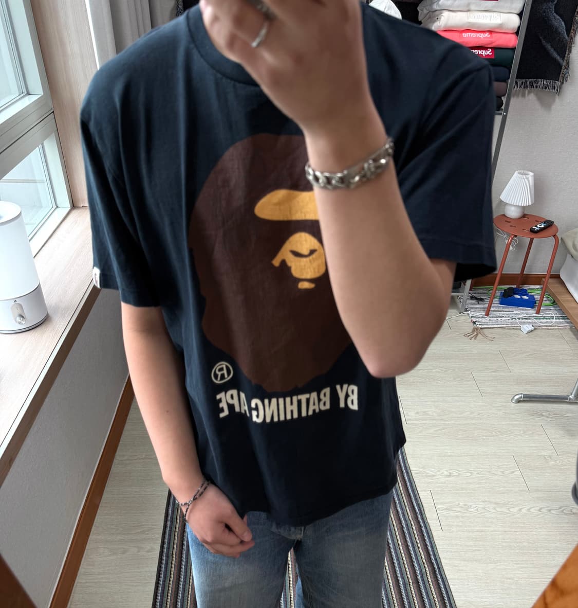 베이프 사루 반팔 티셔츠 상품이미지1