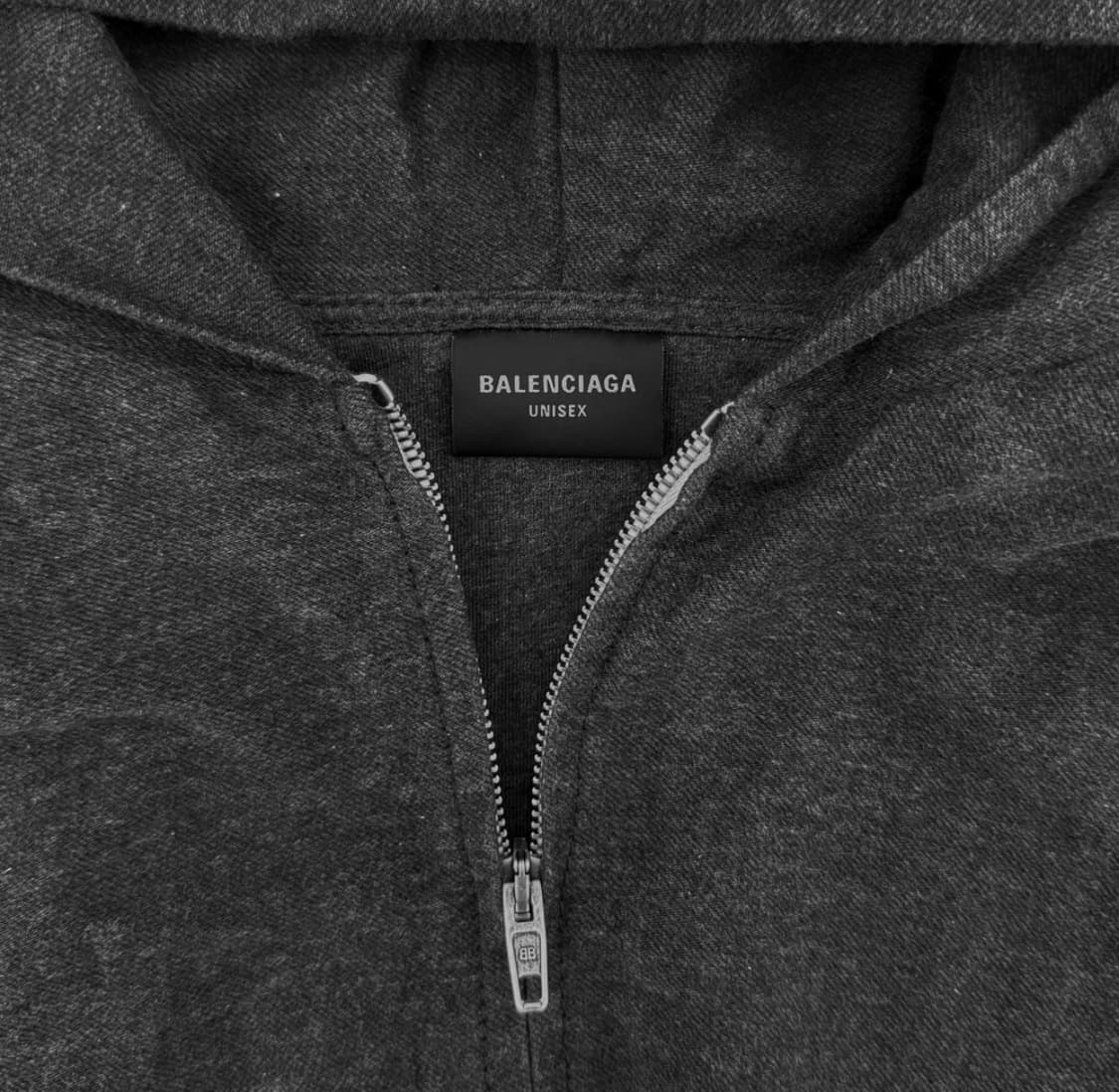 [XS] 발렌시아가 남성 트롱프뢰유 데님 후드 집업 자켓 앤트러사이트 상품이미지4