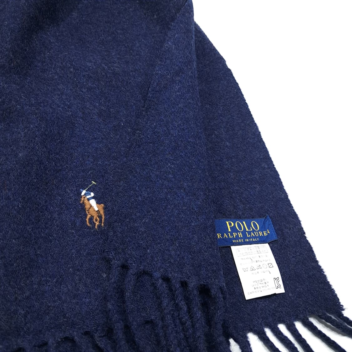 MX504 폴로 00s 이태리판 울 멀티포니 네이비 머플러 목도리 상품이미지6