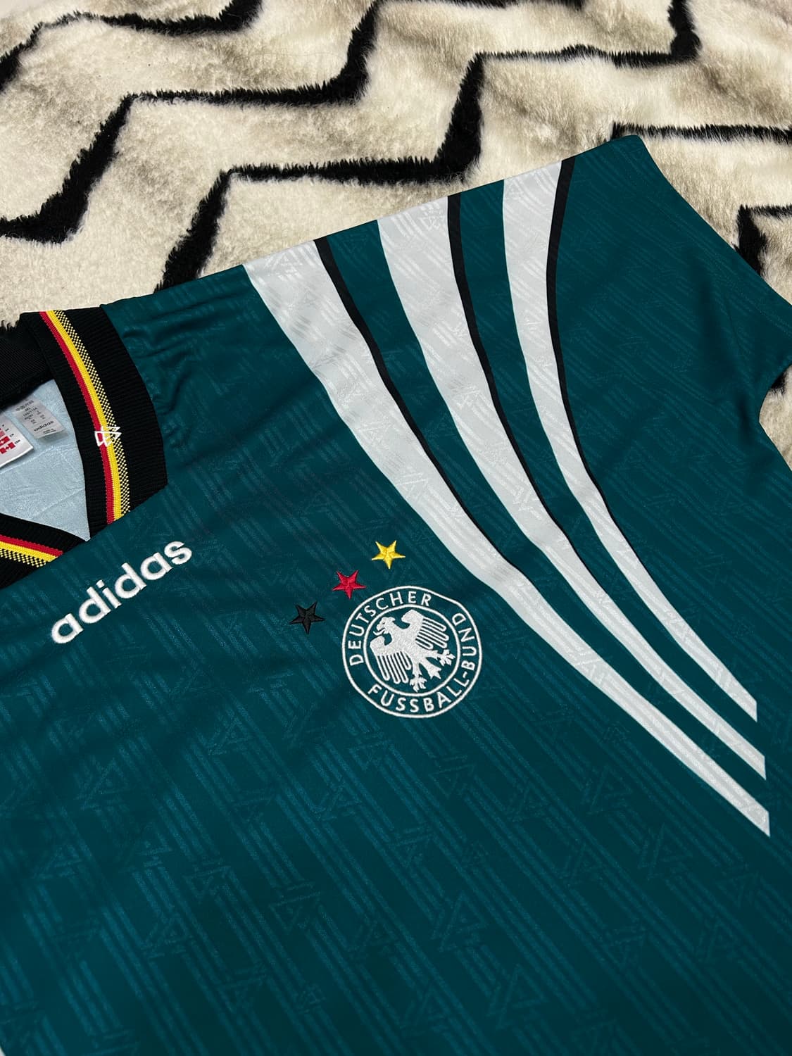 [3XL]아디다스 독일 1996 레트로 반팔 유니폼 상품이미지1